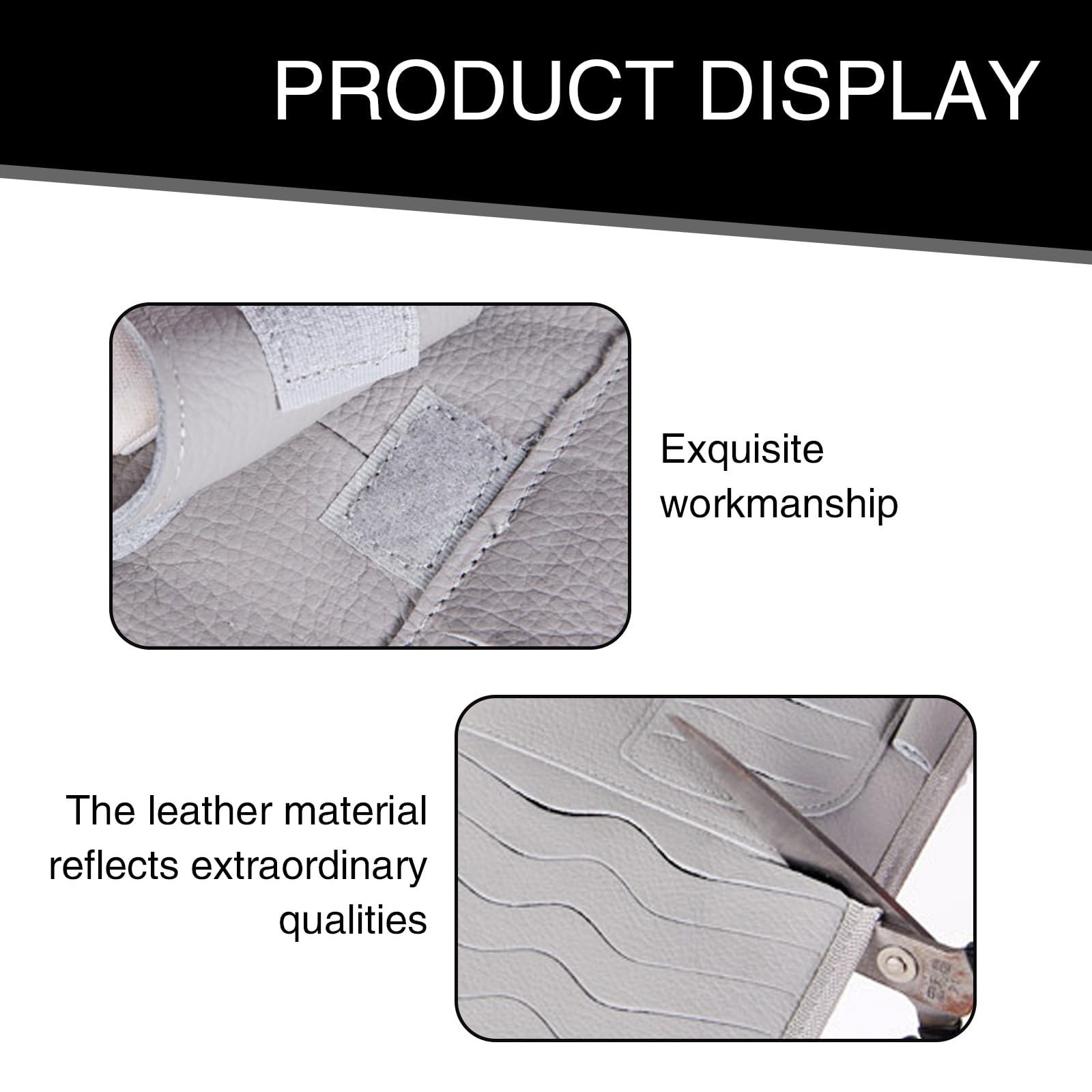 1 PC Car Sun Visor CD Storage Bag - Multi-Pocket Leather Organizer for CDs, Sunglasses, Cards & Pens | Universal Car Interior Accessories (Black) | Perfect for Road Trips & Daily Commute
