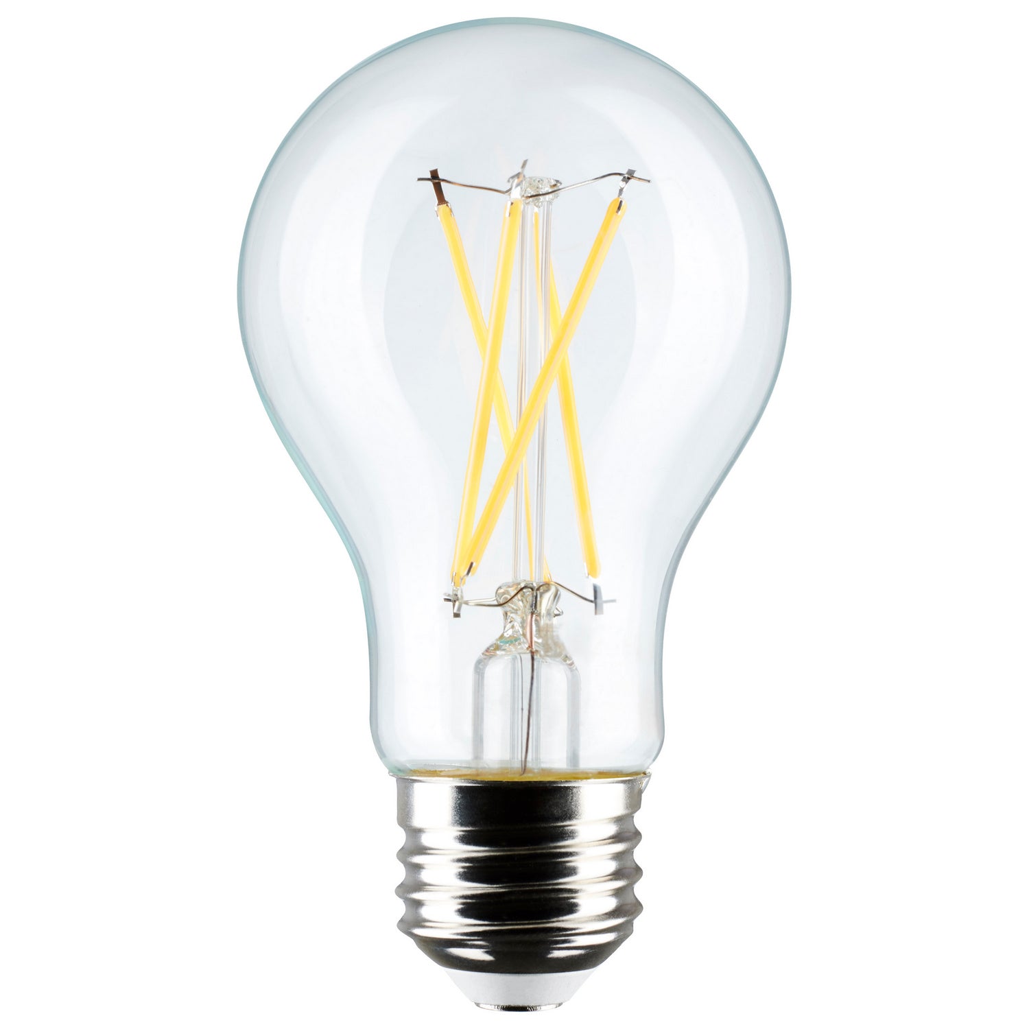 4-Pack A19 LED Filament Bulb - 60W Equivalent, 8W, 800 Lumens, 2700K Warm White, E26 Base - Clear Vintage Style for Home, Cafe & Restaurant Lighting
