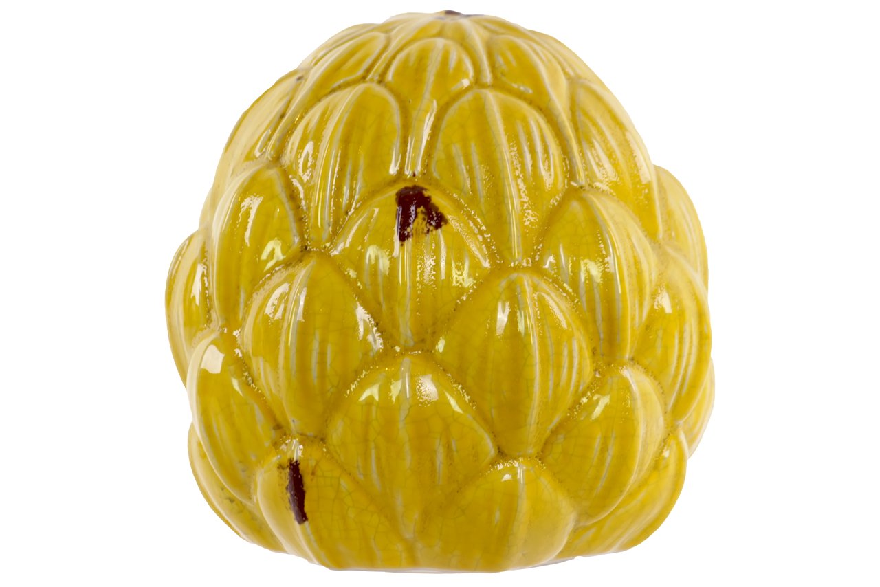 Yellow Ceramic Artichoke Vase - Handmade Home Decor for Dining Table, Living Room, or Office Centerpiece - Unique Gift Idea for Housewarming & Weddings