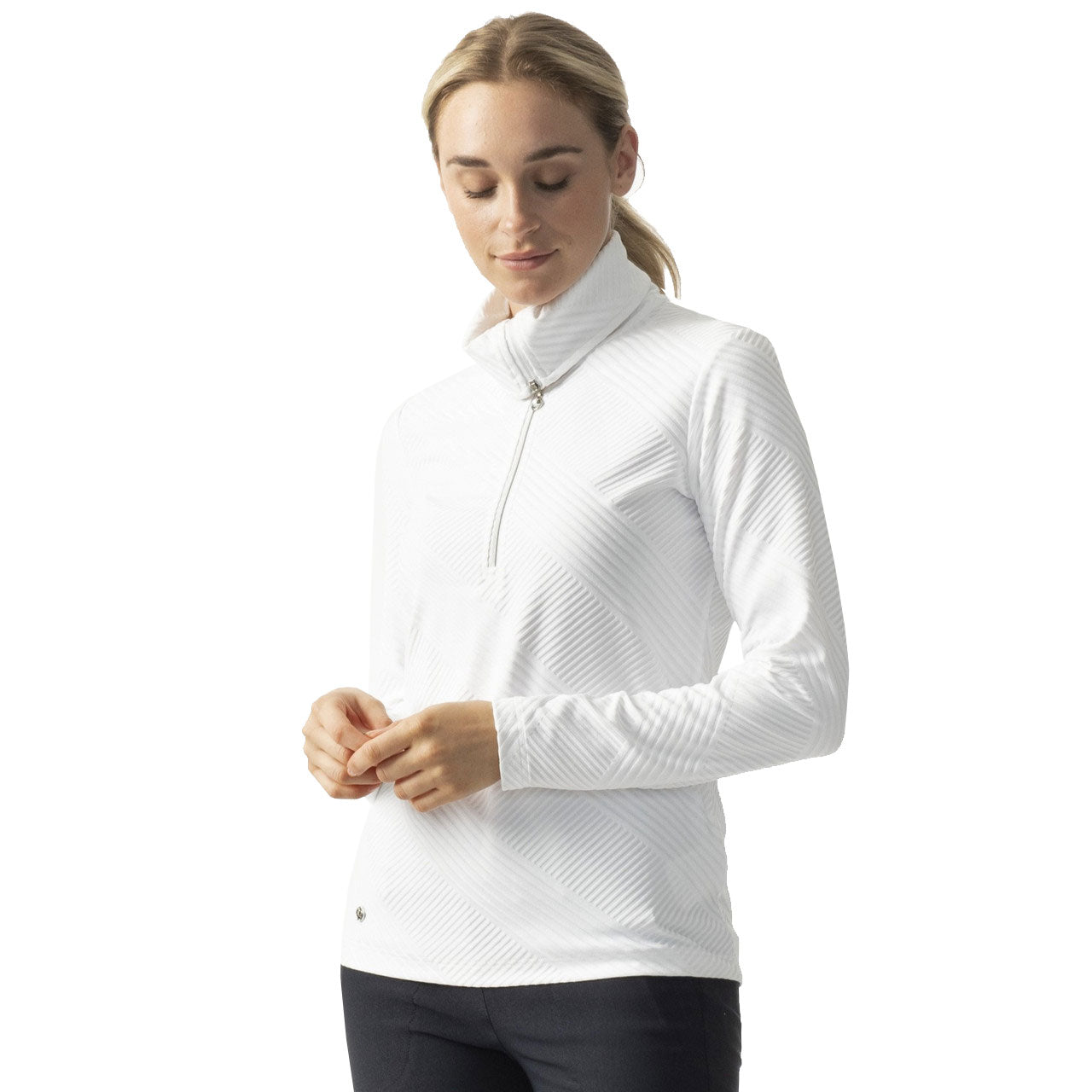 Women's Daily Sports Fleece Roll Neck 1/2 Zip Golf Pullover - Perfect for Golfing, Running & Outdoor Activities