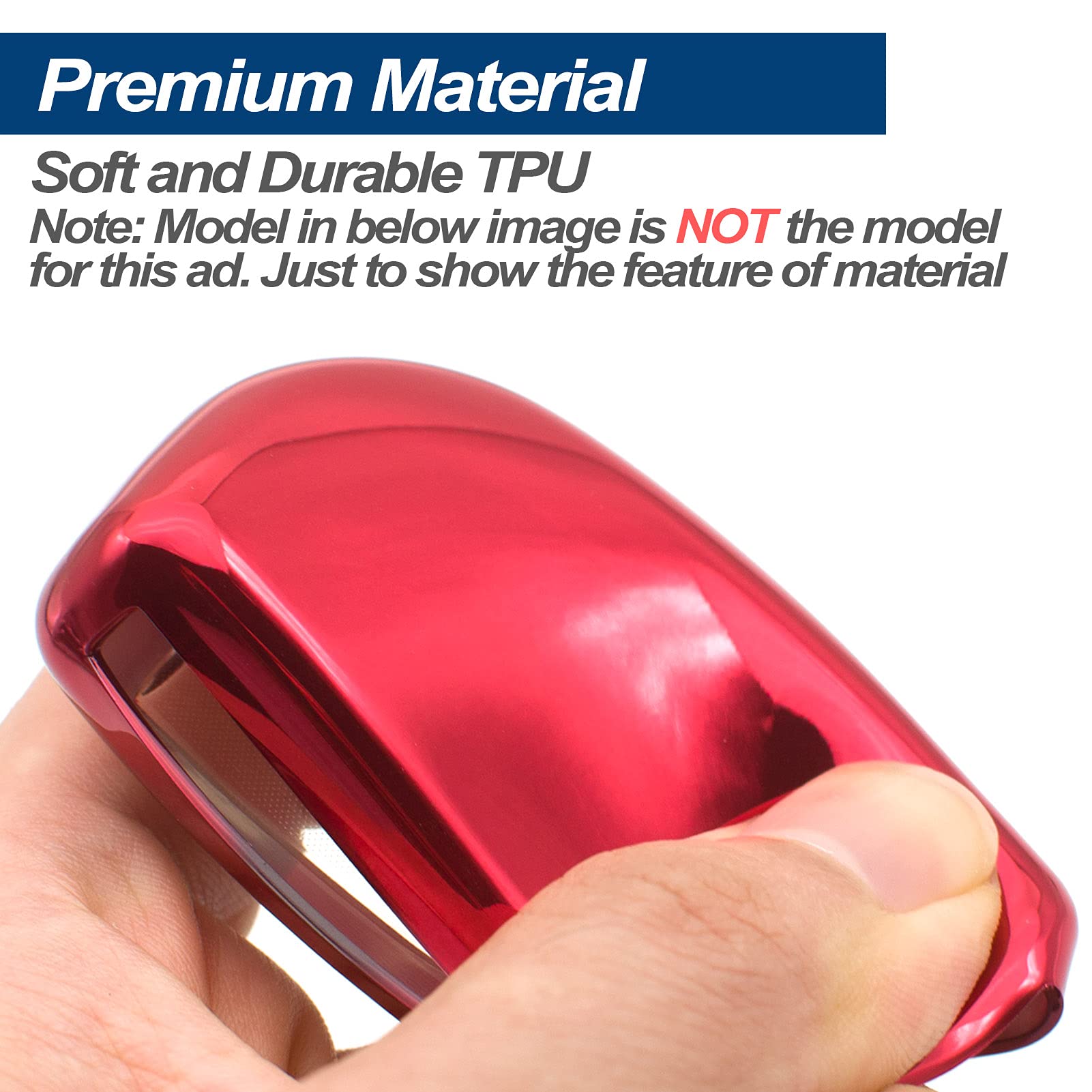 Premium TPU Key Fob Cover for Honda Civic CR-V Accord Odyssey (2016-2023) - Durable Protective Shell Case with Keyless Entry - Perfect for Daily Use, Travel & Car Protection (Red)