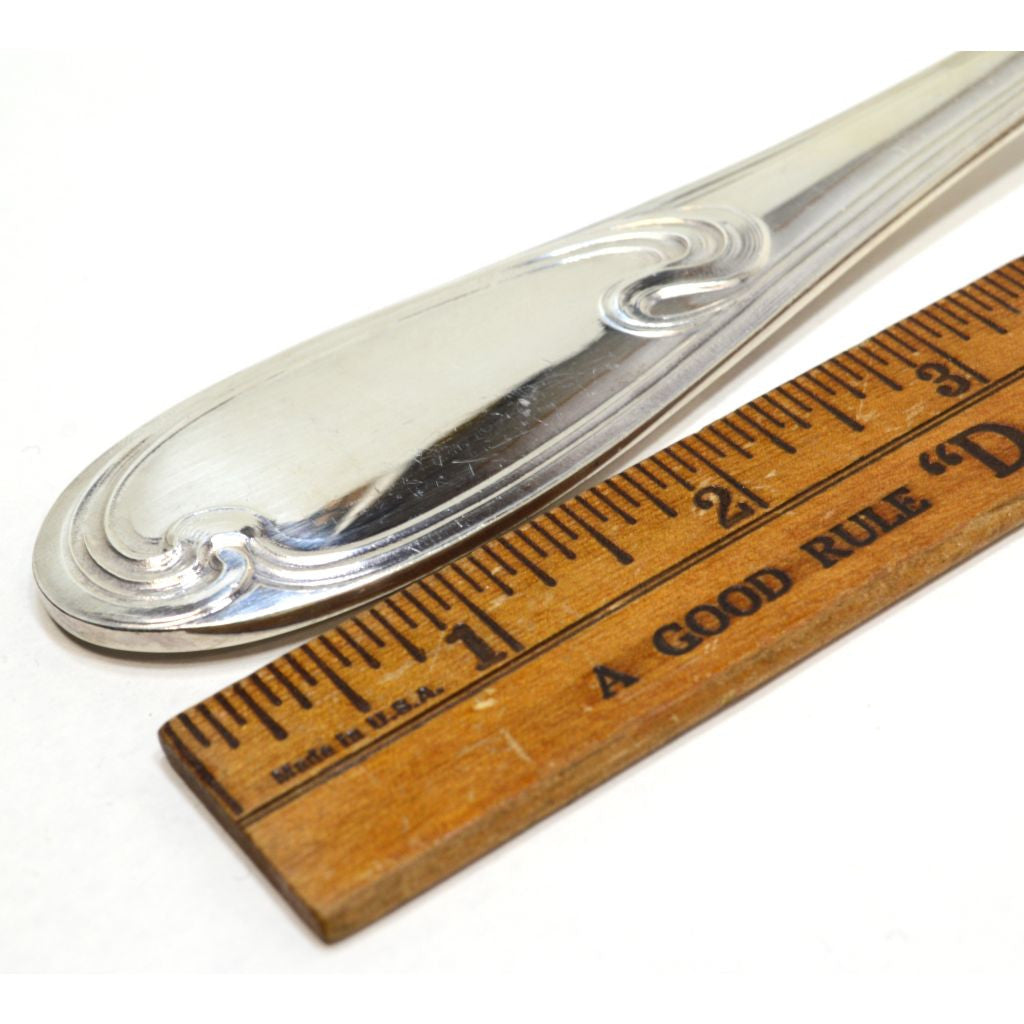 Vintage ERCUIS Silver Plated French Soup Ladle with Wave Pattern - Elegant Serving for Fine Dining & Special Occasions
