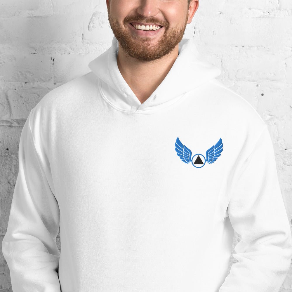 Wings of Recovery Embroidered Hoodie - Comfortable Pullover Sweatshirt for Men & Women - Perfect for Casual Wear, Gym, and Outdoor Activities