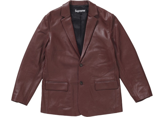 Premium Brown Leather Blazer for Men - Stylish Formal & Business Jacket - Perfect for Office, Weddings & Special Occasions
