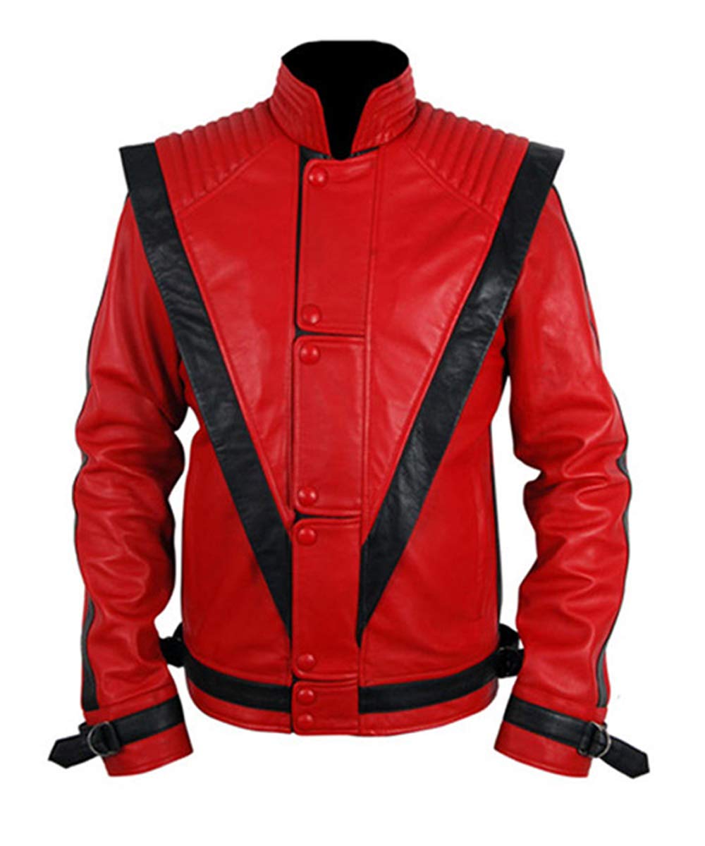 Kids Thriller Red Leather Jacket for Boys | Halloween Costume & Dance Party