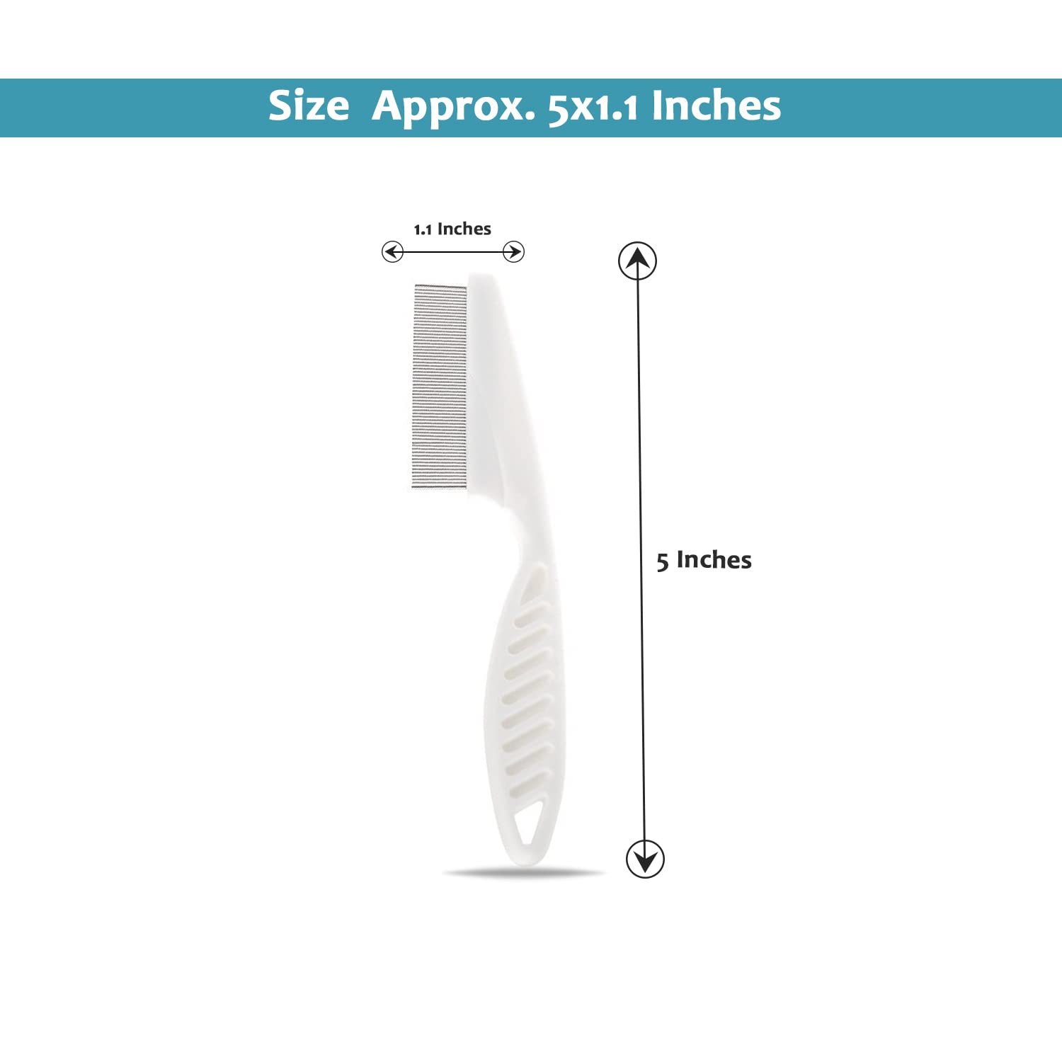 55 TRENDS Stainless Steel Hair Nit Comb Set - 5 Piece Lice Removal Comb for Kids, Adults & Pets - Effective Head Lice Treatment & Prevention - Perfect for Home, School & Travel Use