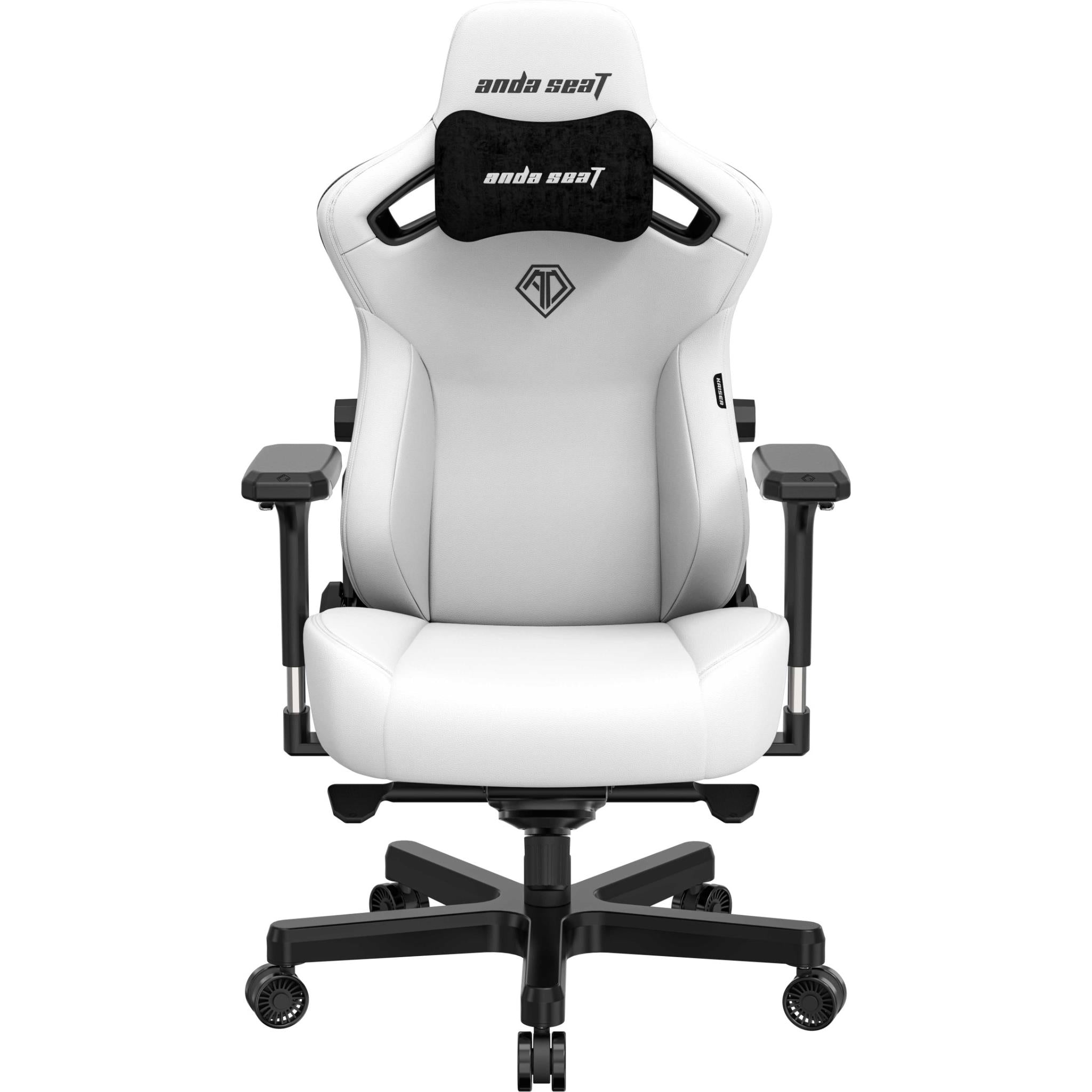 Anda Seat Kaiser 3 Series Premium Ergonomic Gaming Chair - White (Large Size) for PC, PS5, Xbox & Office - Comfortable Racing Style Chair with Lumbar Support