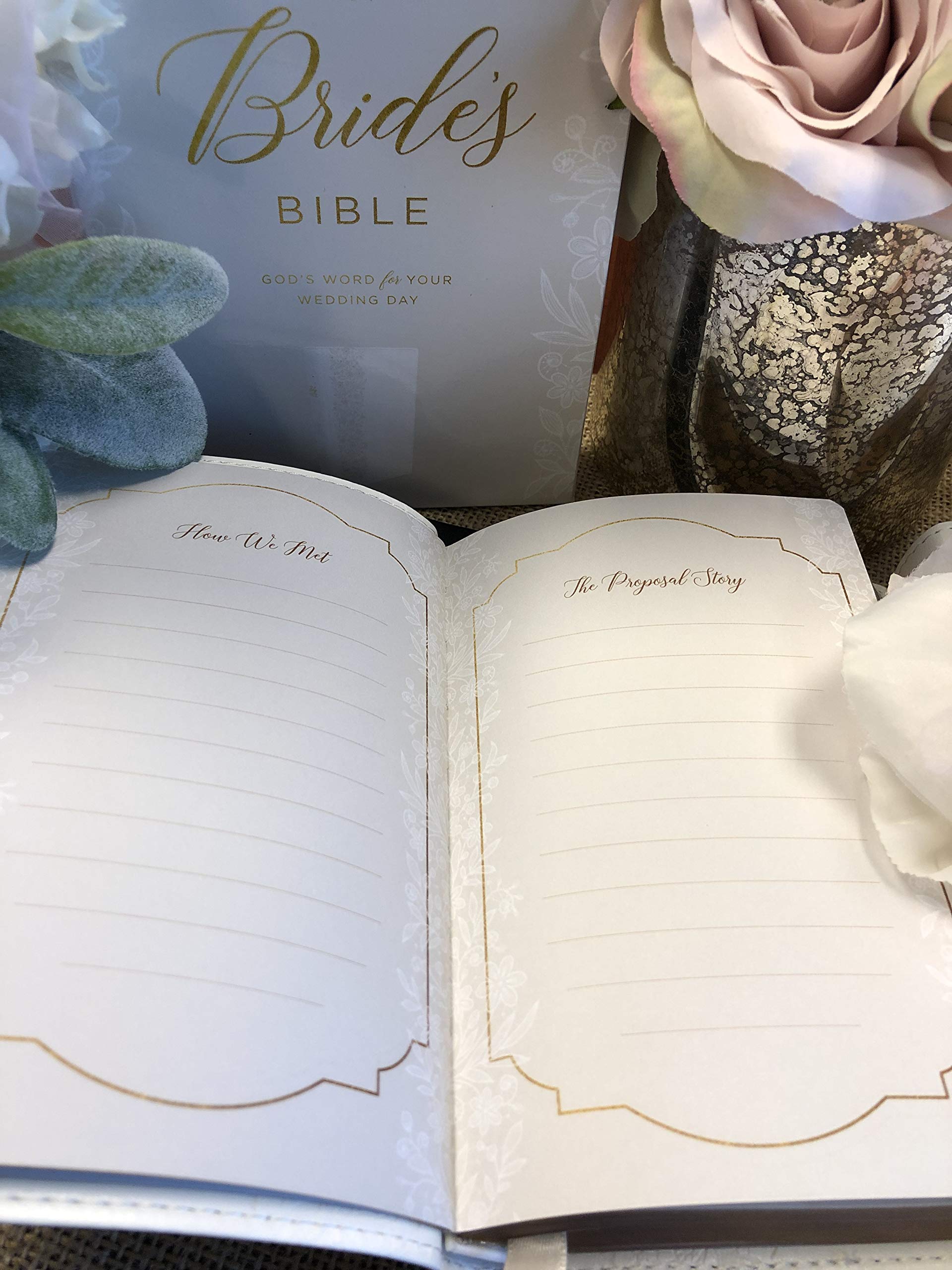 NKJV Bride's Bible - Leathersoft White Cover with Red Letter Comfort Print - Holy Bible New King James Version - Perfect for Weddings, Bridal Showers & Christian Gift Giving