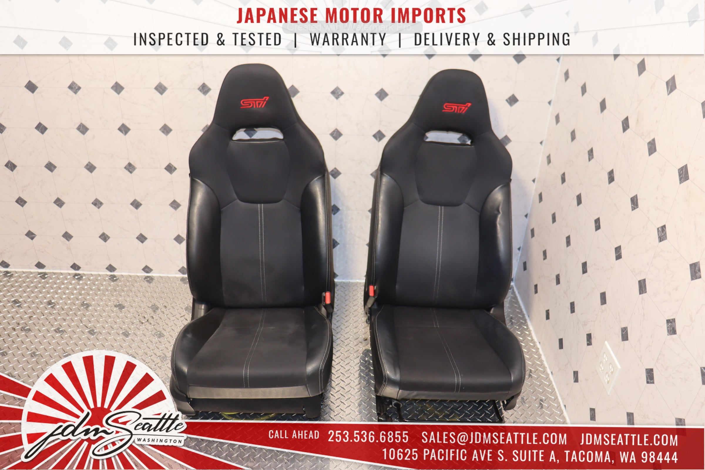 JDM 08-14 Subaru WRX STI OEM Version 10 Seats - Genuine STI Sedan Bucket Seats for Racing & Street Performance