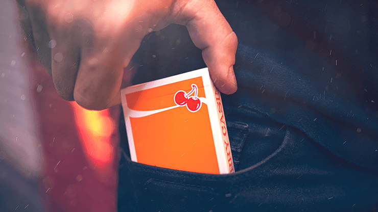 Orange Cherry Casino Playing Cards - Premium Quality Poker Cards for Blackjack, Poker & Casino Games - Perfect for Game Nights, Parties & Magic Tricks