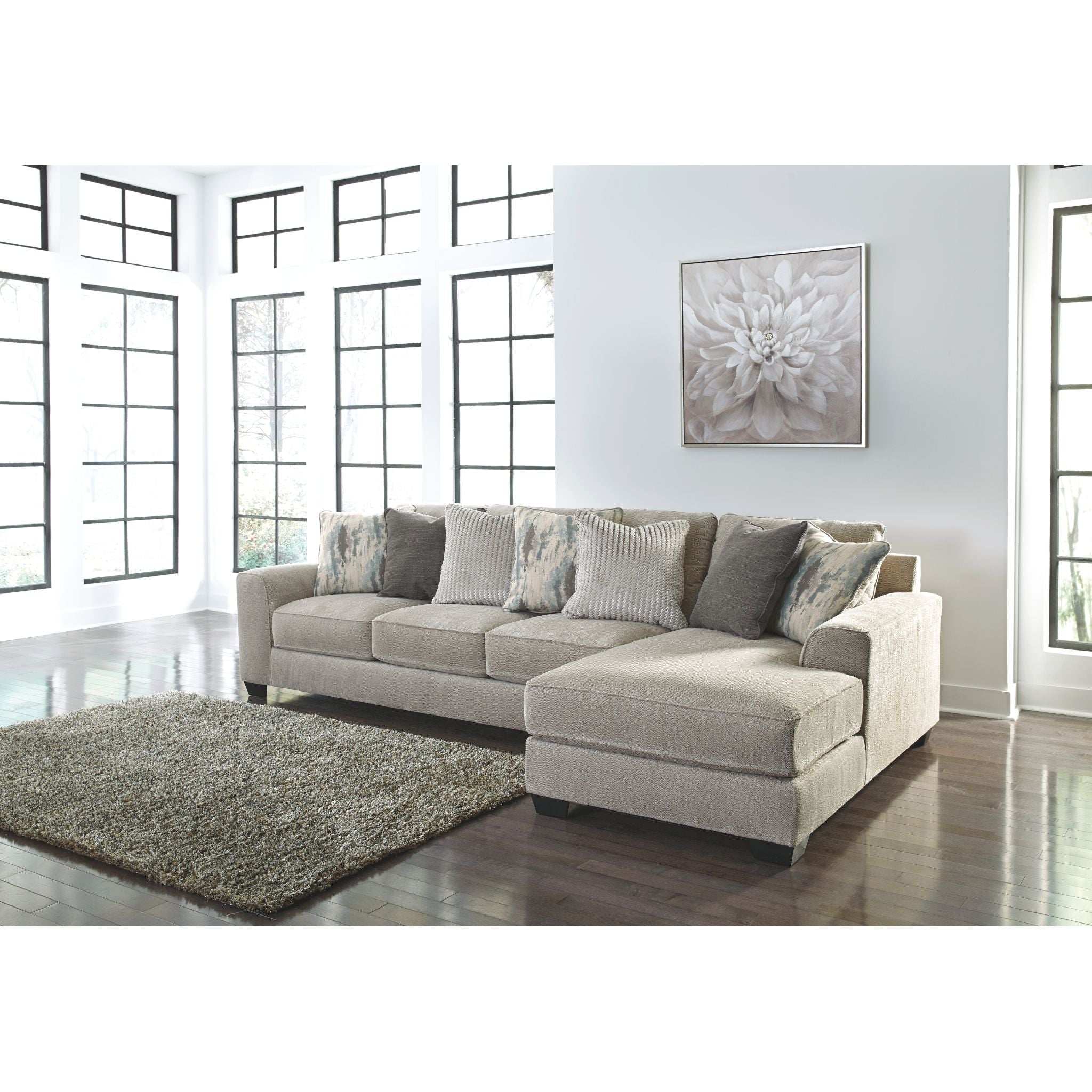 Ardsley 2-Piece Sectional Sofa with Chaise Lounge - Modern L-Shaped Living Room Furniture for Small Spaces & Apartments