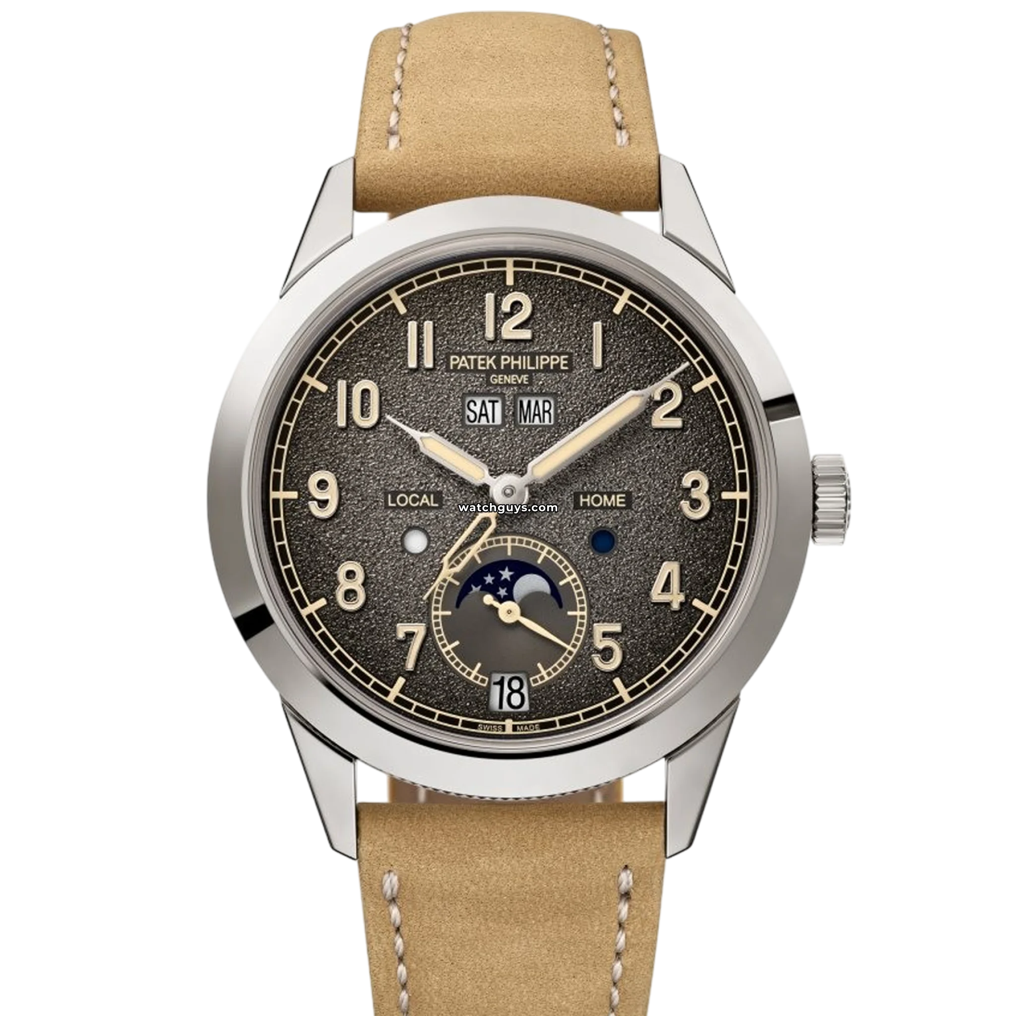 Patek Philippe Complications Annual Calendar Travel Time 5326G-001 Luxury Watch - Perfect for Business Travel & Formal Events