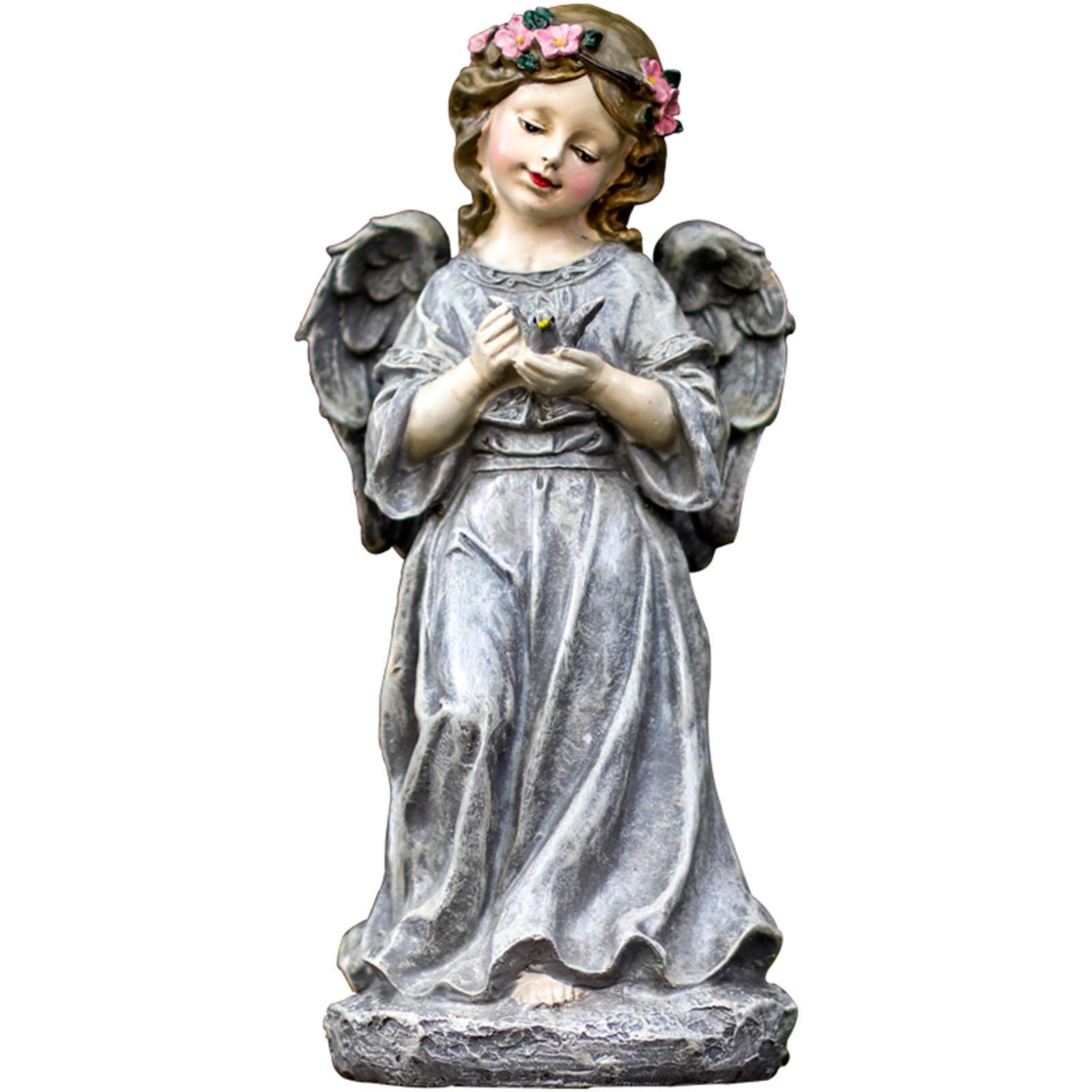 Fairy Tale Little Girl Resin Statue - Outdoor Garden Decor for Backyard, Porch, Patio & Lawn | Handcrafted Art Ornament for Home & Garden Decoration | Perfect for Fairy Garden, Yard Art & Outdoor Decorations