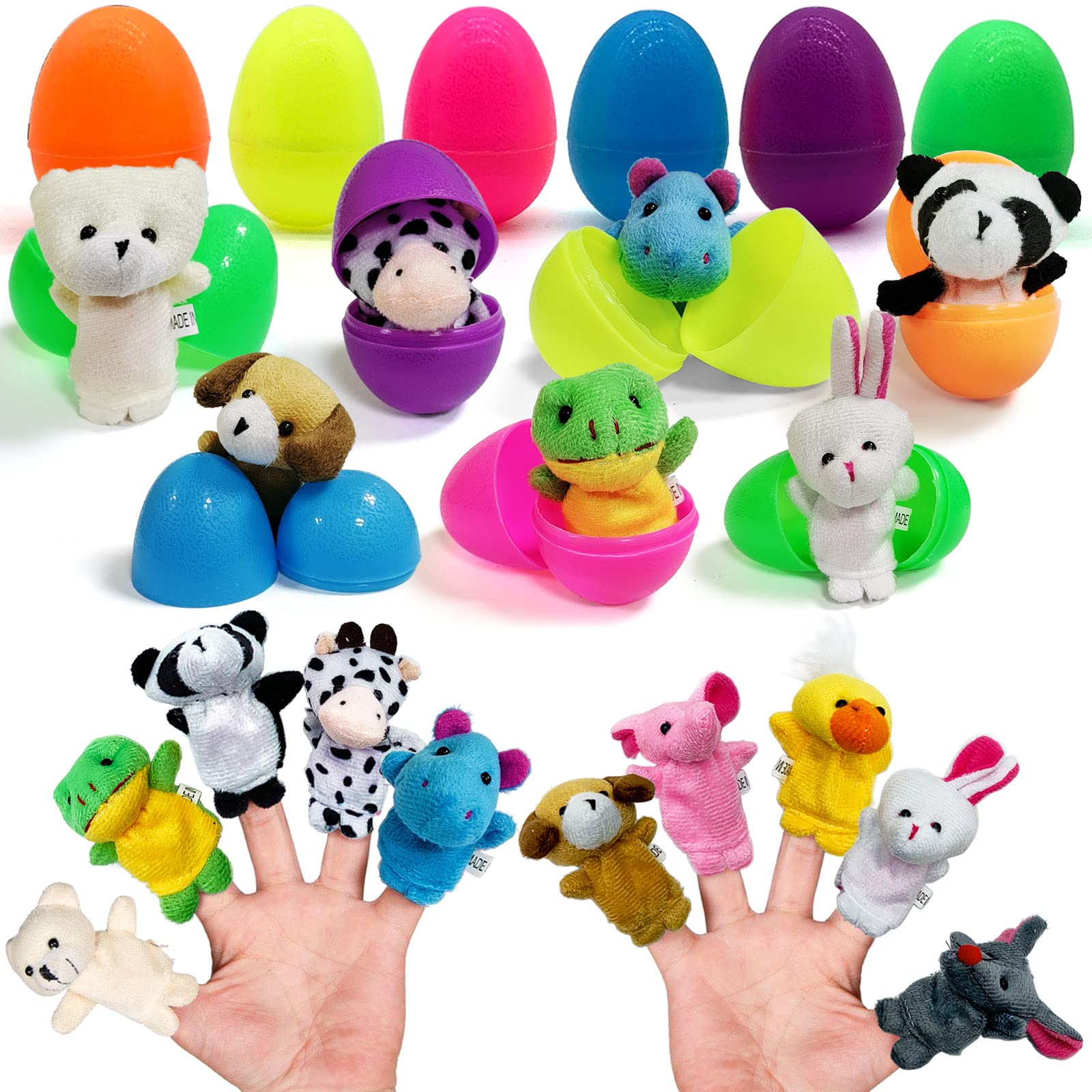 10 Pack Colorful Easter Eggs Basket Stuffers - Fun Kids Easter Party Favors, Classroom Rewards & Easter Egg Hunt Fillers - Perfect for Easter Celebrations, School Events & Holiday Gatherings