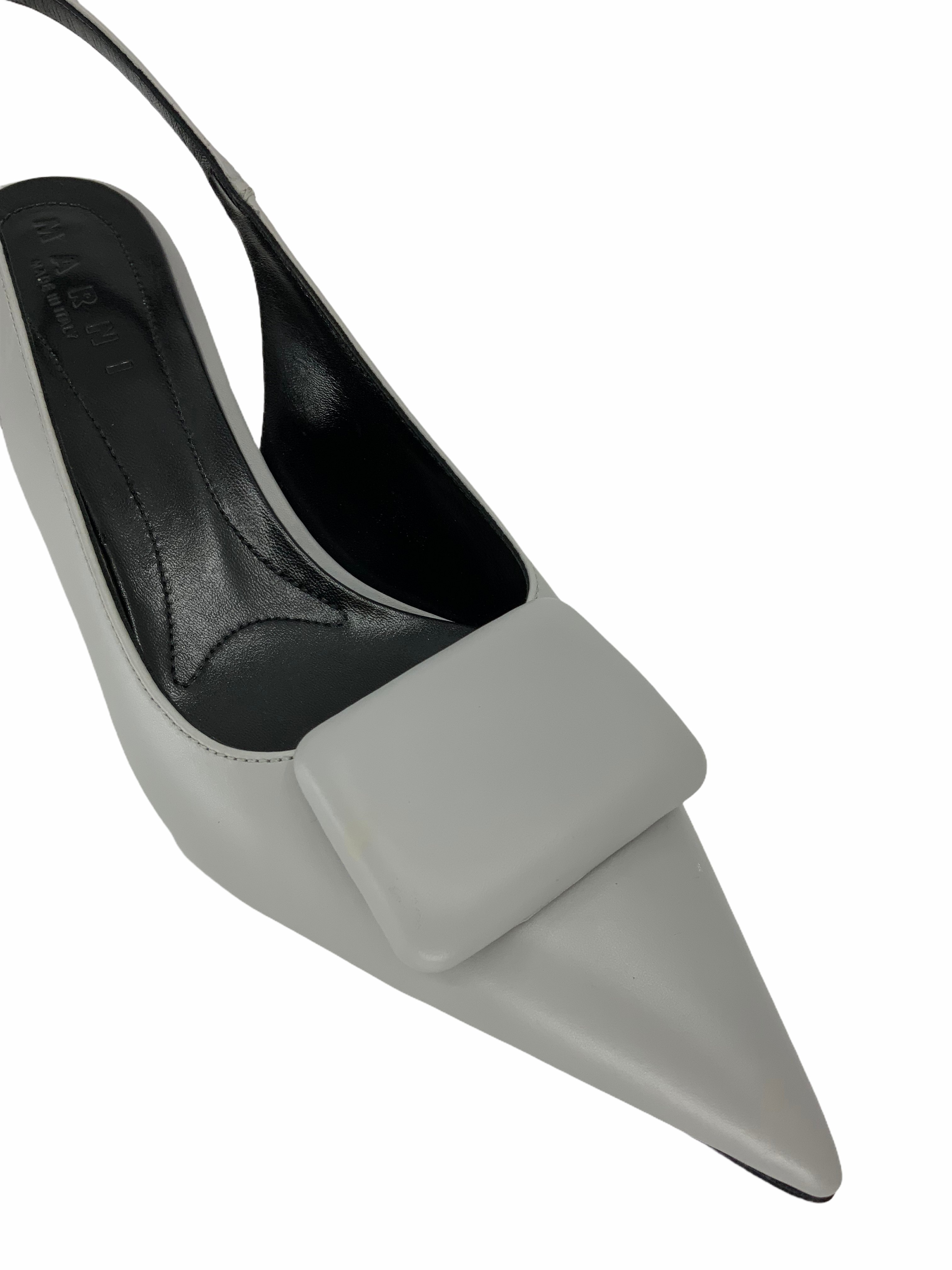 Marni Leather Slingback Pointed Toe Pumps Women's Size 9 - Elegant High Heels for Work, Parties & Special Occasions