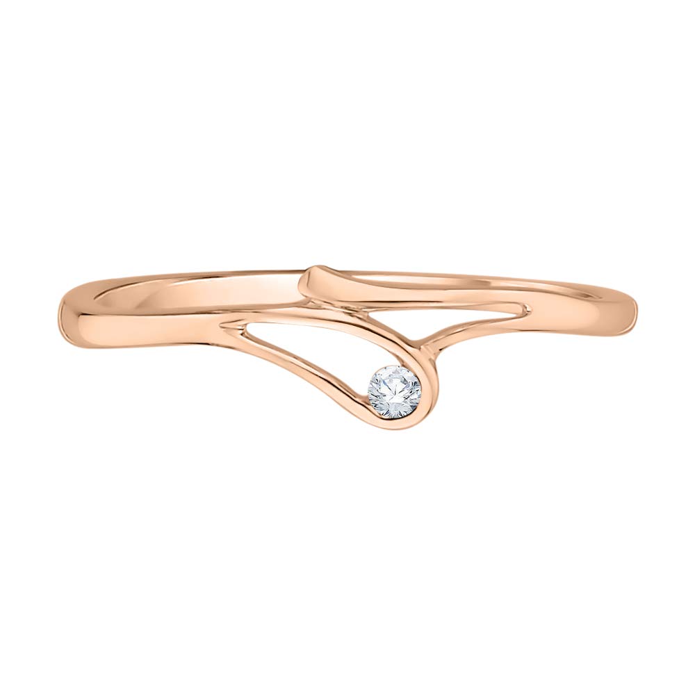 14K Gold KATARINA Diamond Accent Promise Ring for Women - I-J Color, I1 Clarity - Perfect for Anniversaries, Engagements & Romantic Gifts