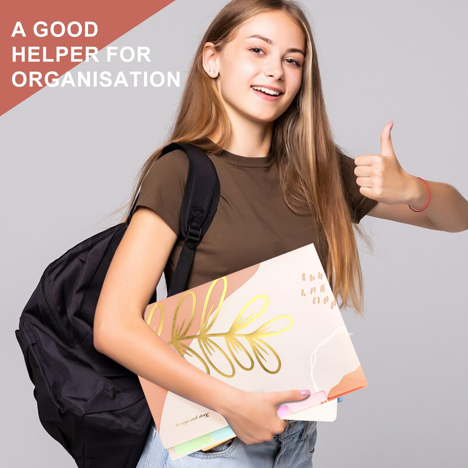 Ddaowanx Expanding File Folder - Letter & A4 Size Plastic Accordion Organizer with 5 Pockets, Labeled Document Holder for School, Office & Home (Bohemian Print) | Perfect for Organizing Bills, Receipts, School Papers & Important Documents