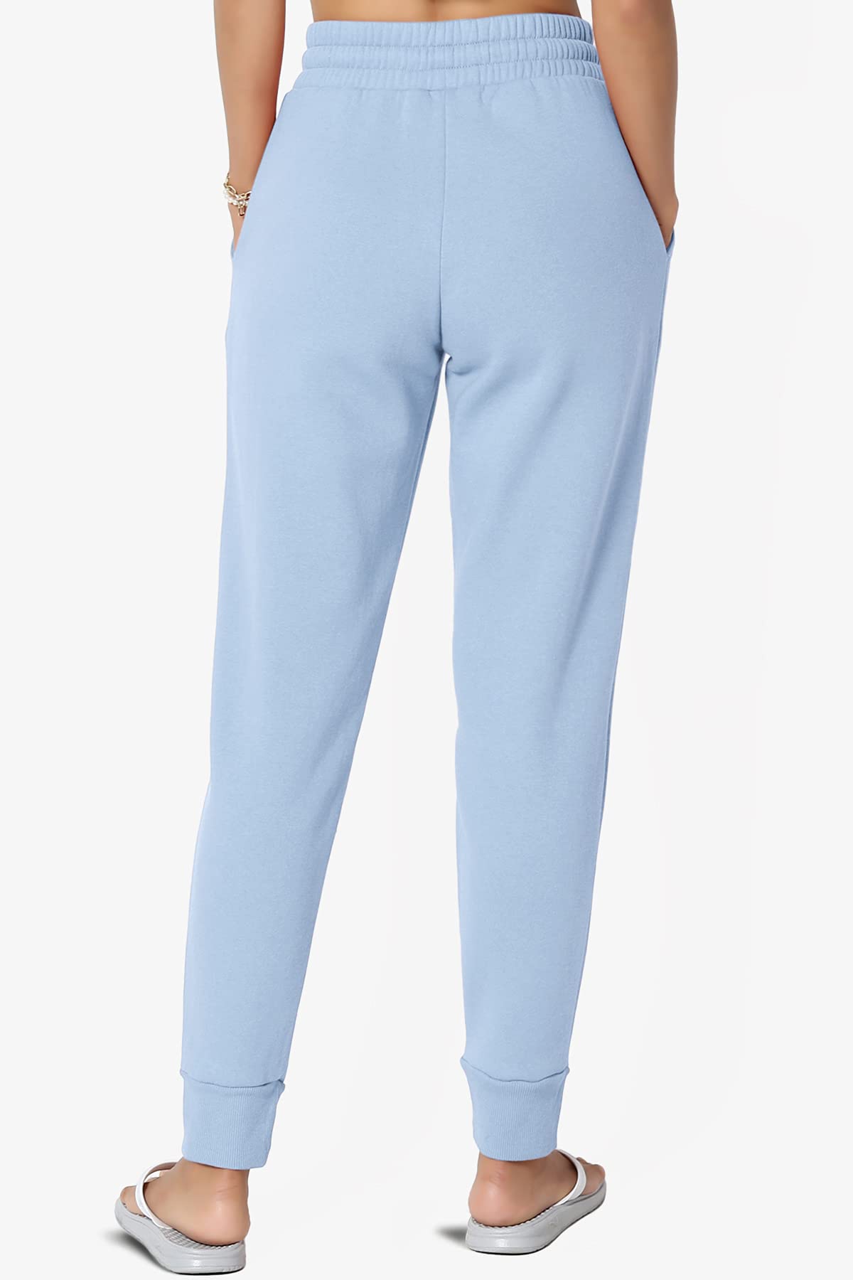 TheMogan Active Lounge Comfy Cotton Blend Drawstring Waist Jogger Sweat Pants for Women - Soft Casual Yoga Pants with Pockets | Perfect for Workout, Running, Travel & Lounging at Home