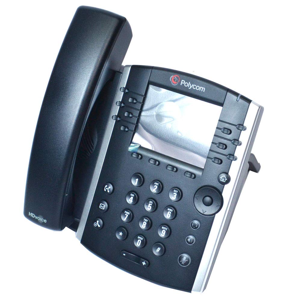 Polycom VVX 401 VoIP Business IP Phone with Power Supply - Ideal for Office, Call Center & Remote Work Communications
