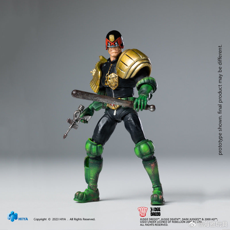 1/18 HIYA 4-Inch Action Figure - Exquisite Mini Series Cursed Earth Judge Dredd Collectible Toy for Display & Play | Perfect for Comic Fans & Collectors