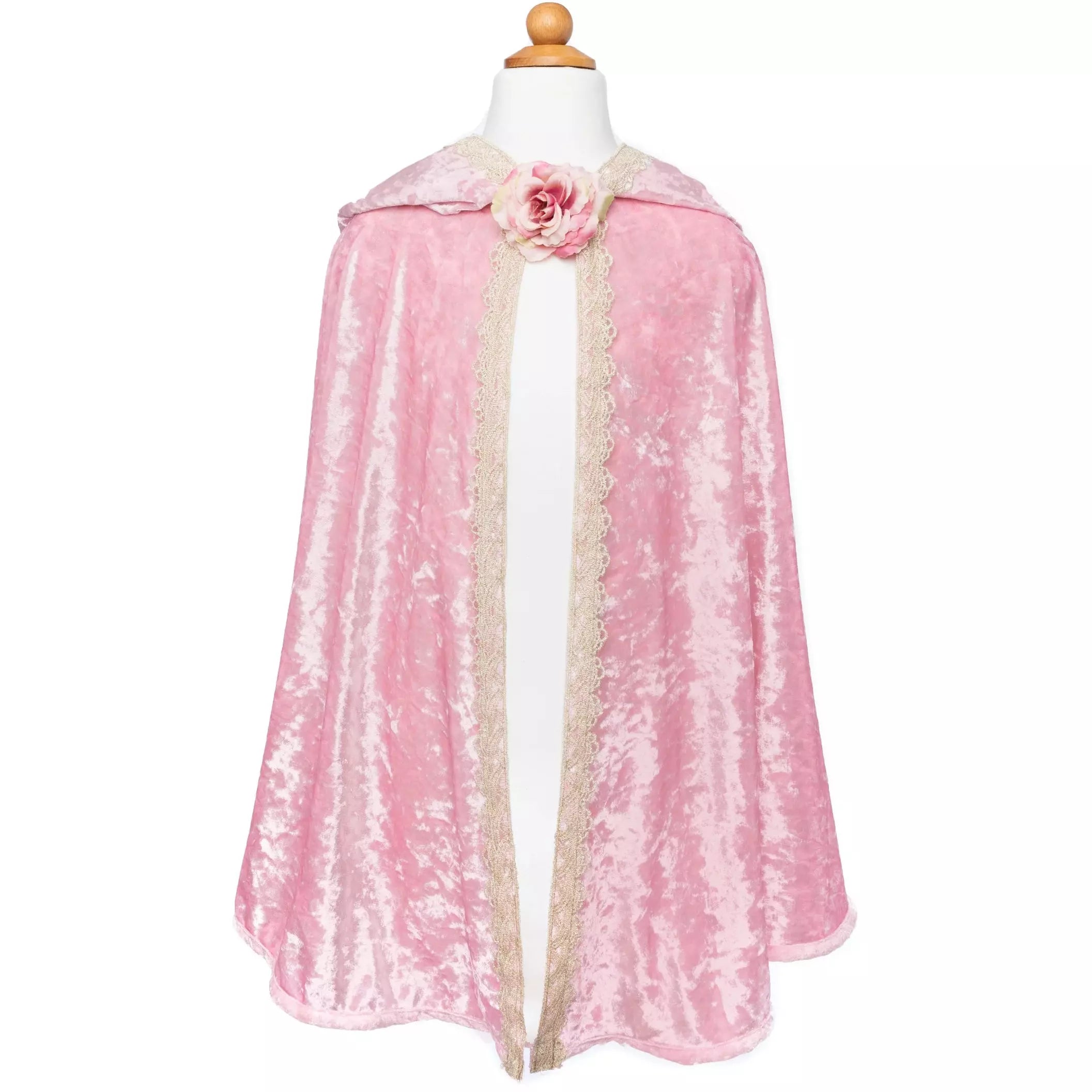 Deluxe Pink Rose Princess Cape - Elegant Costume Accessory for Girls' Dress-Up, Halloween & Birthday Parties | Perfect for Fairy Tale Play, Photo Shoots & Special Events