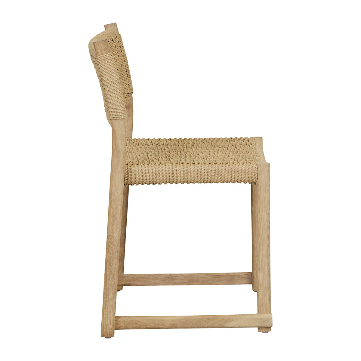 Anton Paper Cord Dining Chair - Natural Woven Seat, Solid Wood Frame, Mid-Century Modern Design - Perfect for Kitchen, Dining Room, and Breakfast Nook