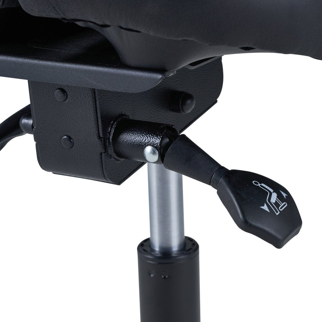 Ergonomic Posture Saddle Chair with Hydraulic Adjustable Height - Black/2 Colors | Aluminum Base & Rubber Wheels | Ideal for Office, Massage Therapy & Home Workspaces