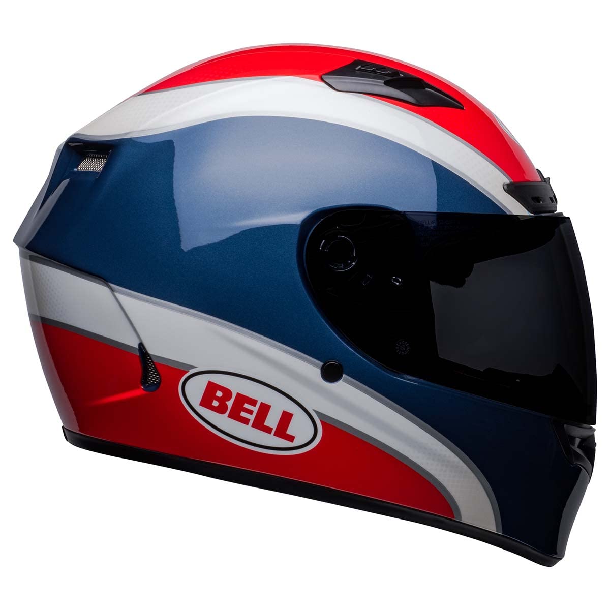 BELL Qualifier DLX MIPS Street Motorcycle Helmet - Classic Gloss Navy/Red - Small Size - DOT Certified for Safety - Perfect for Urban Commuting & Street Riding