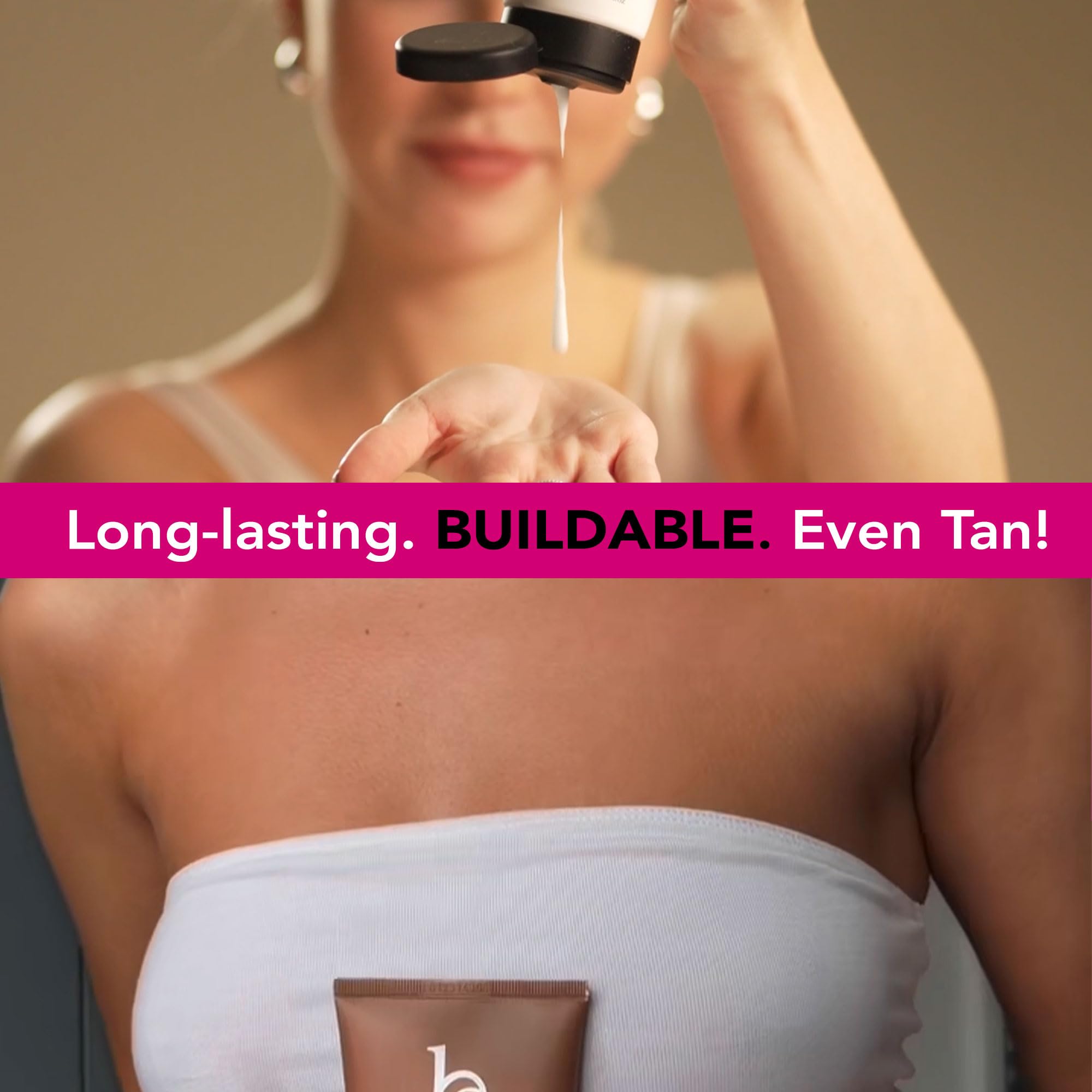 Natural & Organic Self Tanning Lotion - USA Made Gradual Sunless Tanner for Women & Men | Non-Toxic Travel Size Tan Moisturizer | Perfect for Vacation, Gym & Daily Fake Tan Care