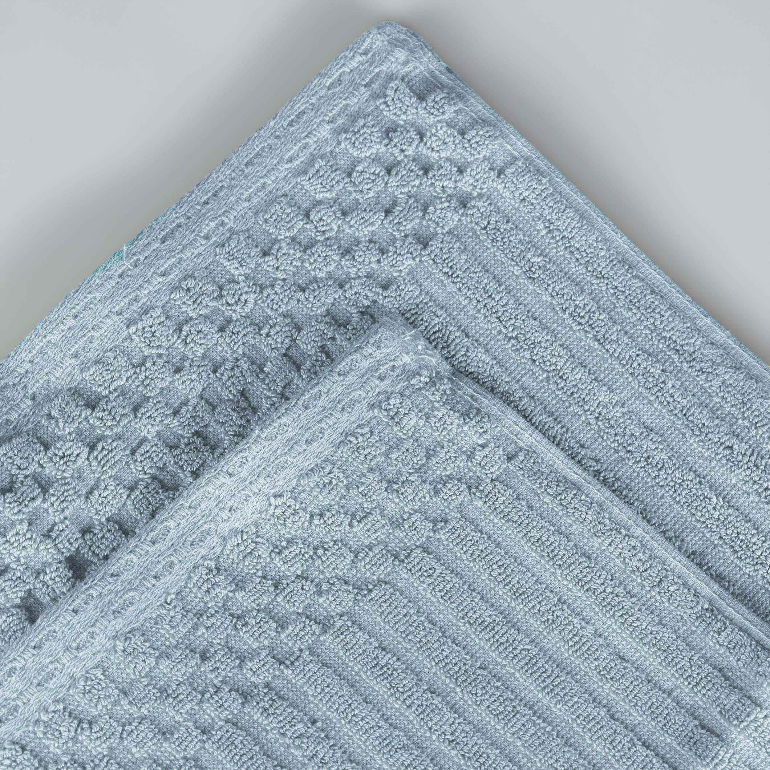Premium Cotton Ribbed Textured Hand Towels - Ultra Absorbent 4-Piece Bath Towel Set for Kitchen, Bathroom & Gym - Soft Quick-Drying Guest Towels
