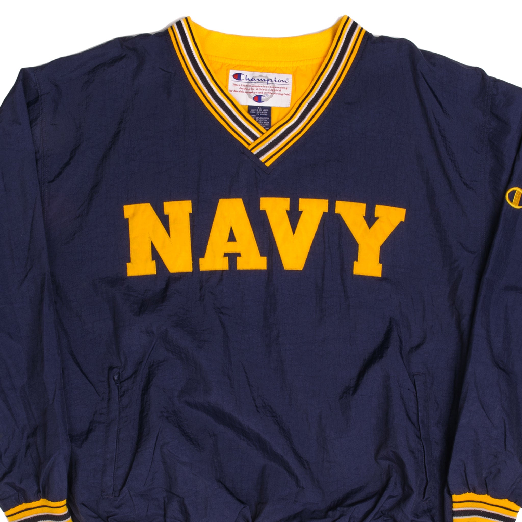 Vintage US Navy Champion Pullover Jacket Men's XL 1990s - Military Style Sweatshirt for Casual Wear & Outdoor Activities