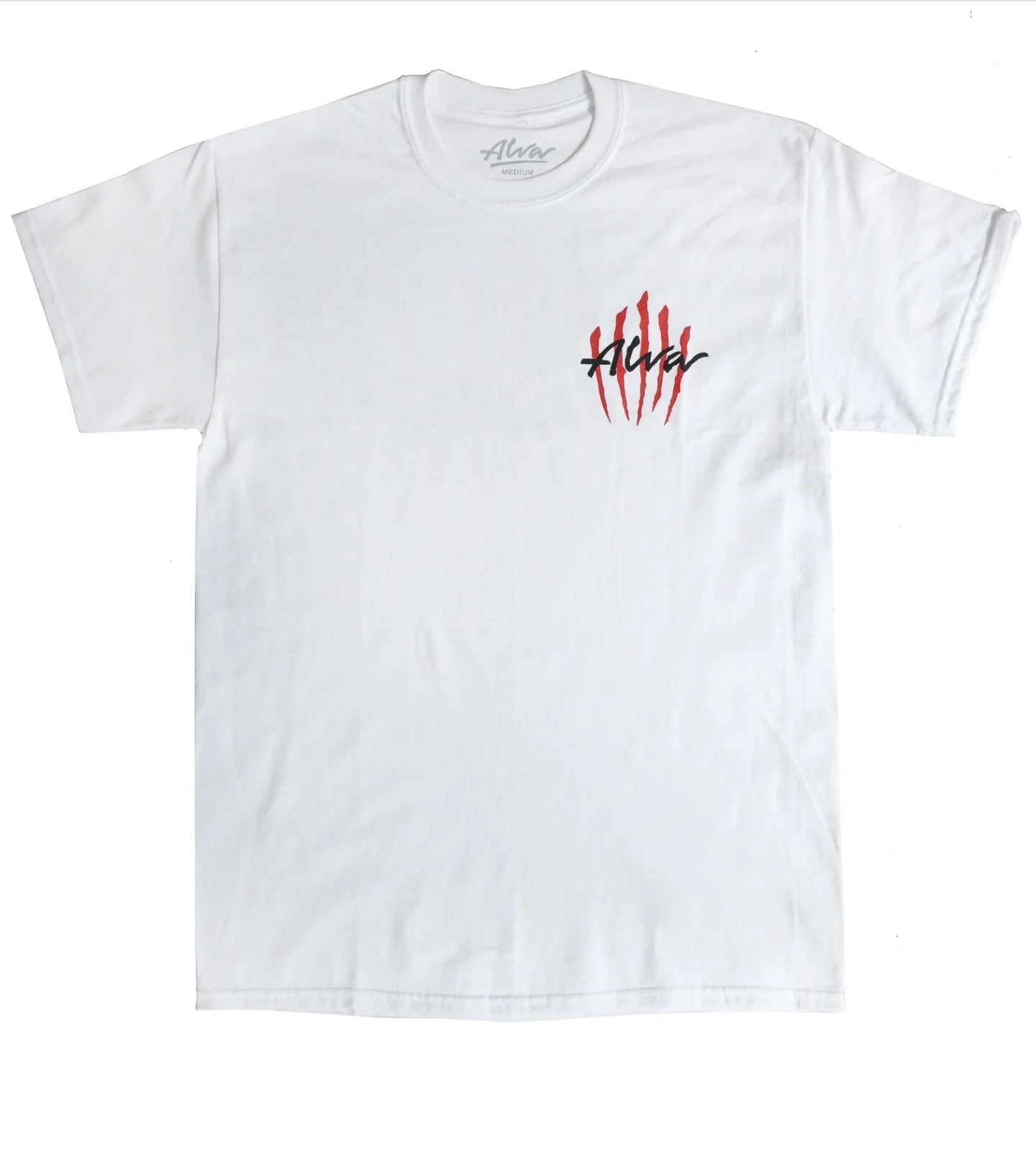ALVA OG Scratch Logo T-Shirt for Men - 2XL White - Soft Cotton Tee for Casual Wear, Street Style & Everyday Outfits