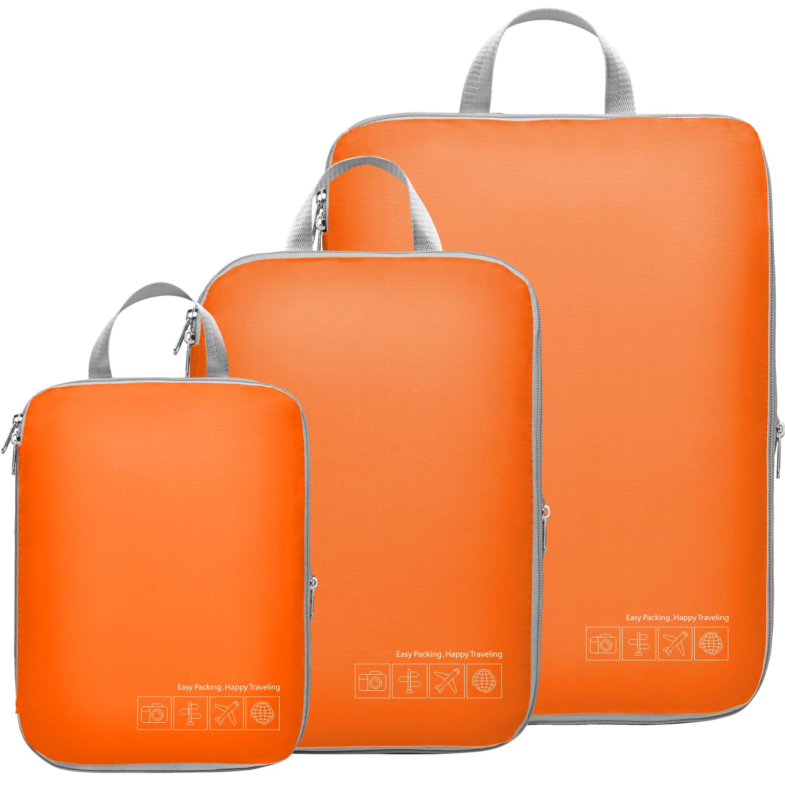 Cambond Compression Packing Cubes for Travel - 4-Piece Set of Lightweight Luggage Organizers for Women | Perfect for Carry-On Suitcases, Business Trips & Vacation Packing | Space-Saving Travel Essentials