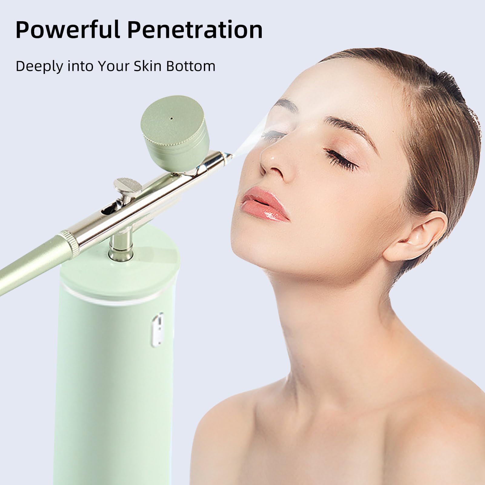 Professional Nano Facial Oxygen Spray Machine - High Pressure 0.3mm Nozzle Steamer & Rechargeable Portable Mist Injector for Deep Hydration | At-Home Spa Treatment, Travel Skincare & Beauty Salon Use