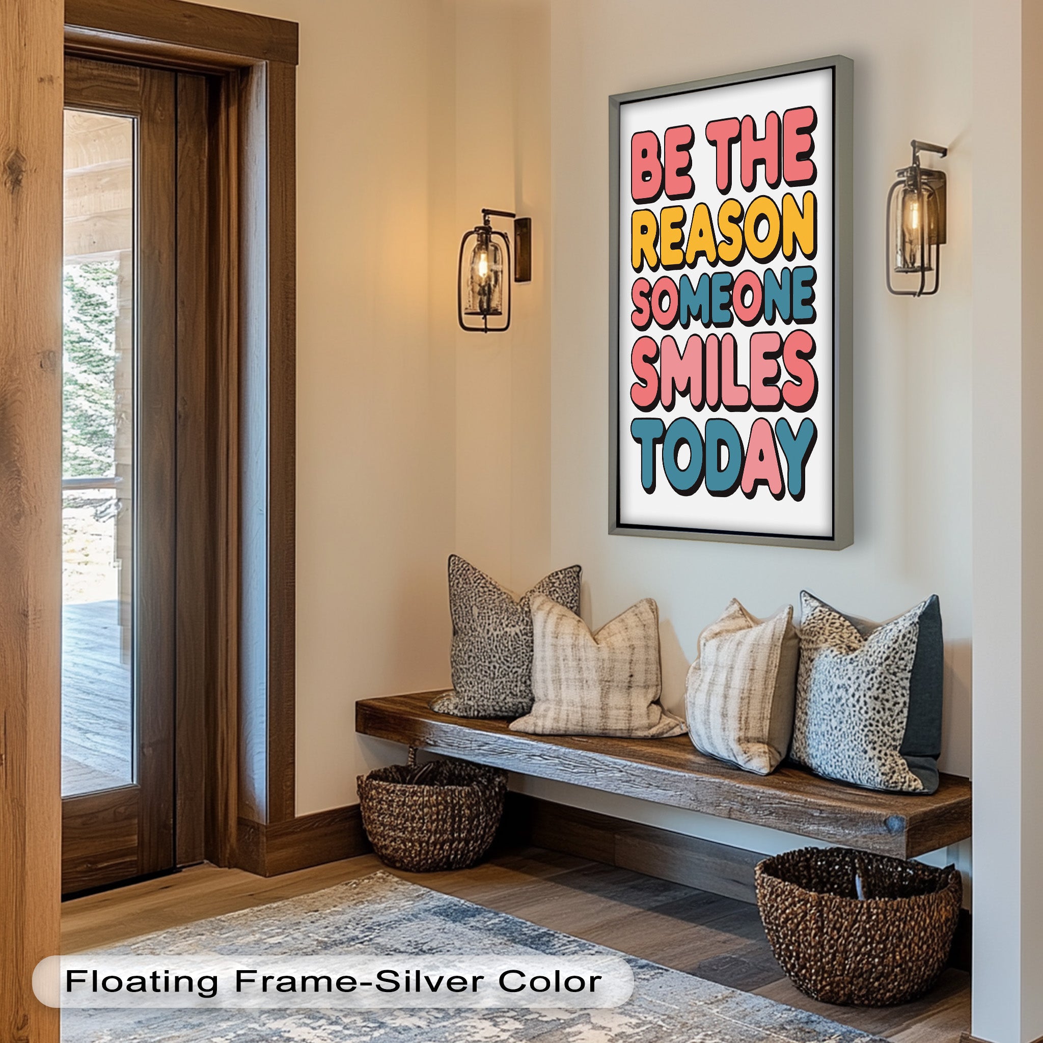 Be the Reason Someone Smiles - Handmade Oil Painting Wall Art for Living Room, Bedroom & Office Decor | Unique Gift Idea for Home & Holidays
