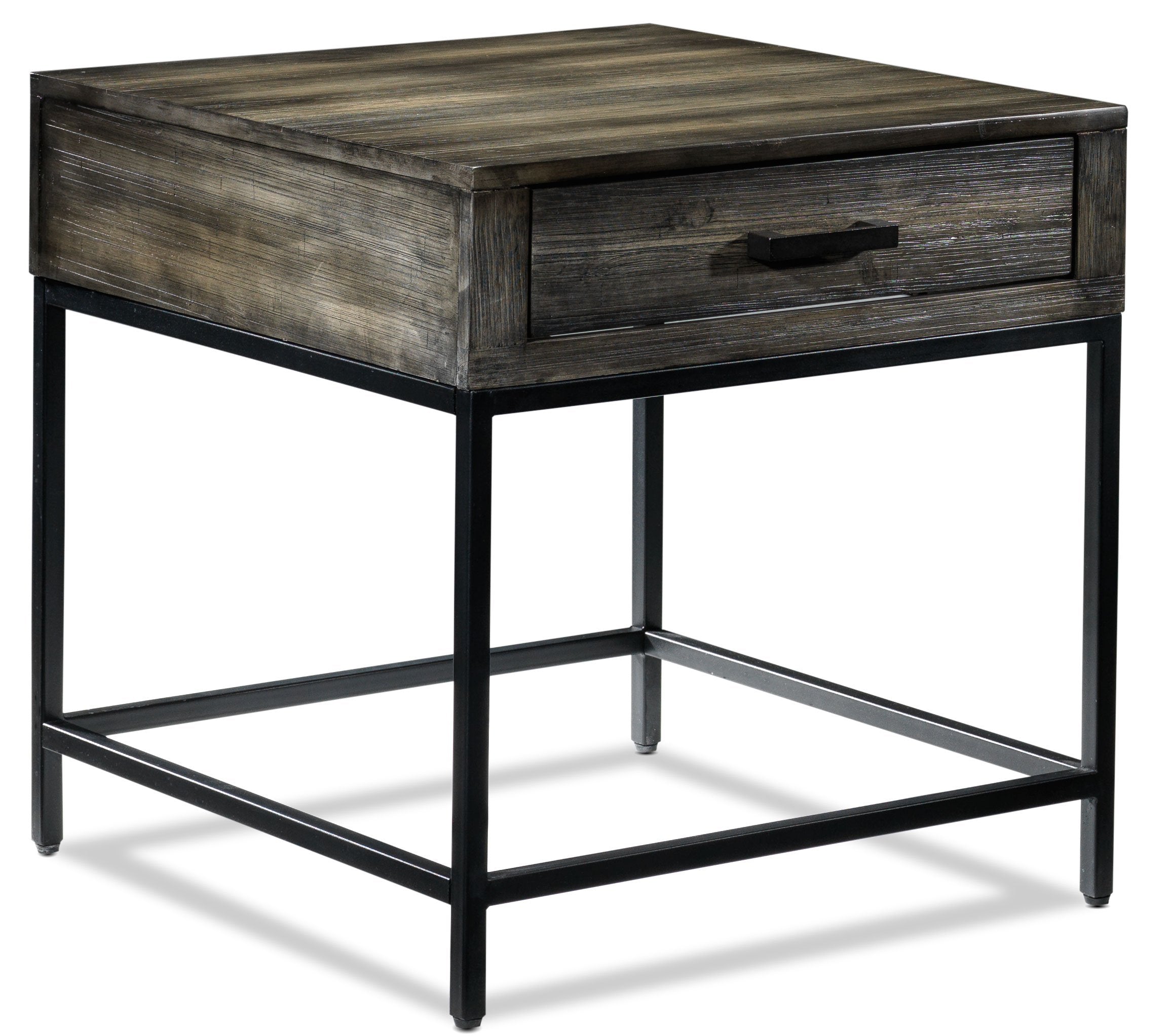 Asher 24 Inch Modern End Table with Storage Shelf - Grey Accent Table for Living Room, Bedroom & Office - Perfect Nightstand or Side Table for Small Spaces