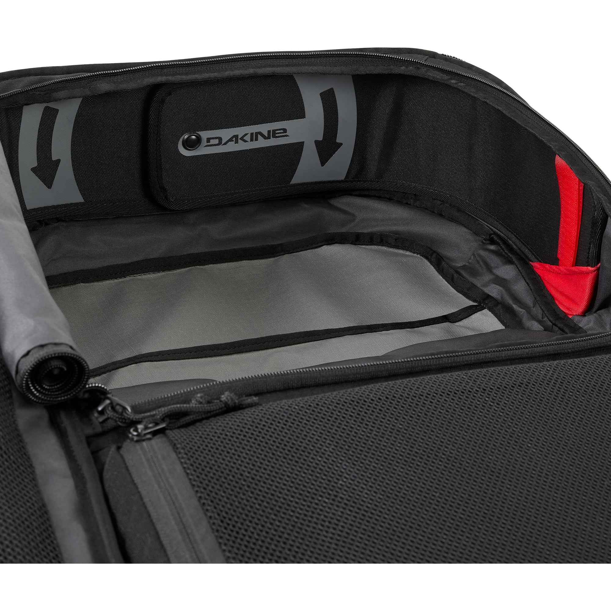 Dakine Split Roller Bag 110L - Large Durable Travel Luggage with Wheels for Airplane, Cruise & Adventure Trips - Black
