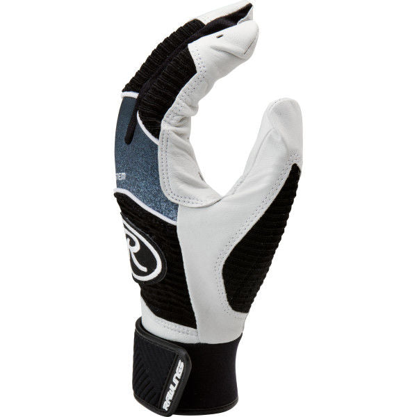 Rawlings WH950BGY Youth Baseball Batting Gloves - Durable & Comfortable for Training & Games - Perfect for Little League & Practice Sessions
