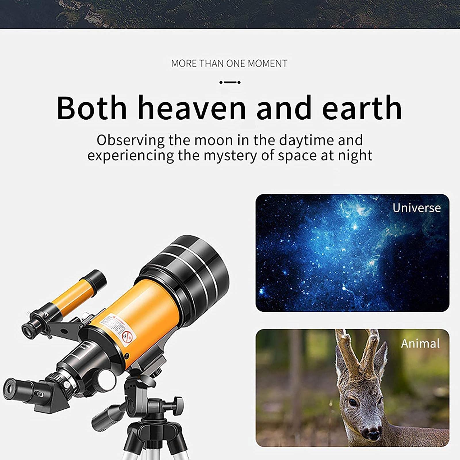 70mm HD Super Telephoto Zoom Monocular Telescope with Tripod - 4K 30070 Astronomical Telescope, Waterproof for Outdoor Use - Perfect for Bird Watching, Hunting, and Stargazing