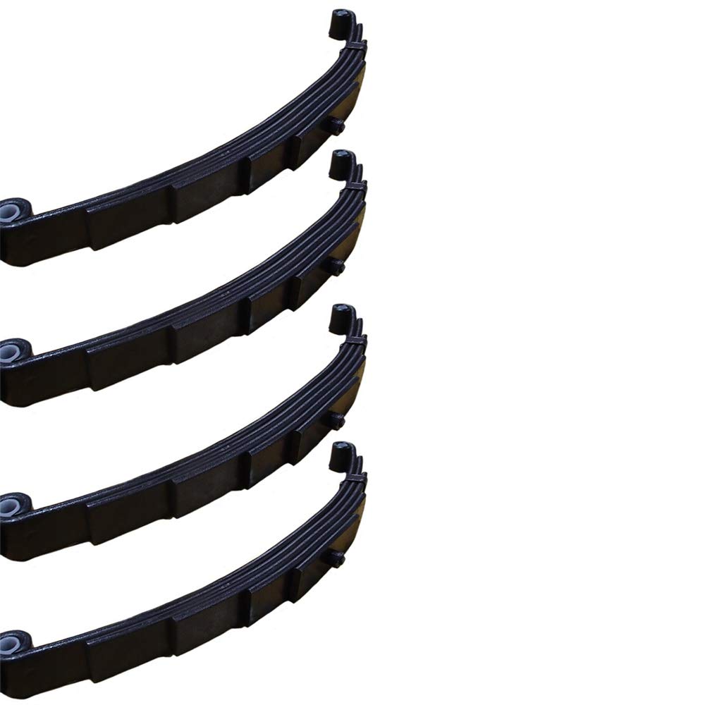 RAParts 4 Trailer Leaf Springs - 5 Leaf Double Eye, 3000lbs Capacity, Fits 5,200-6,000 lb Axles | Heavy-Duty Replacement for Utility & Boat Trailers