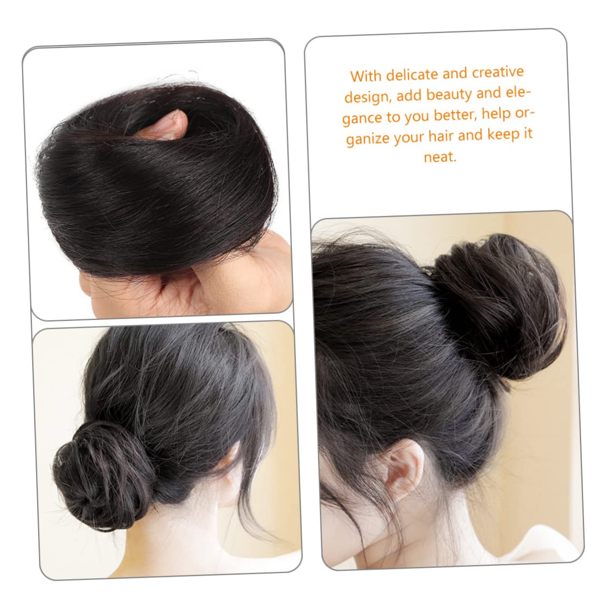 FOMIYES 2-Piece Bun Donut Hair Maker Set - Clip-on Hair Extensions & Foam Sponge for Easy Updos, Kids & Bridal Styling - Perfect for Parties, Weddings & Everyday Hairstyles