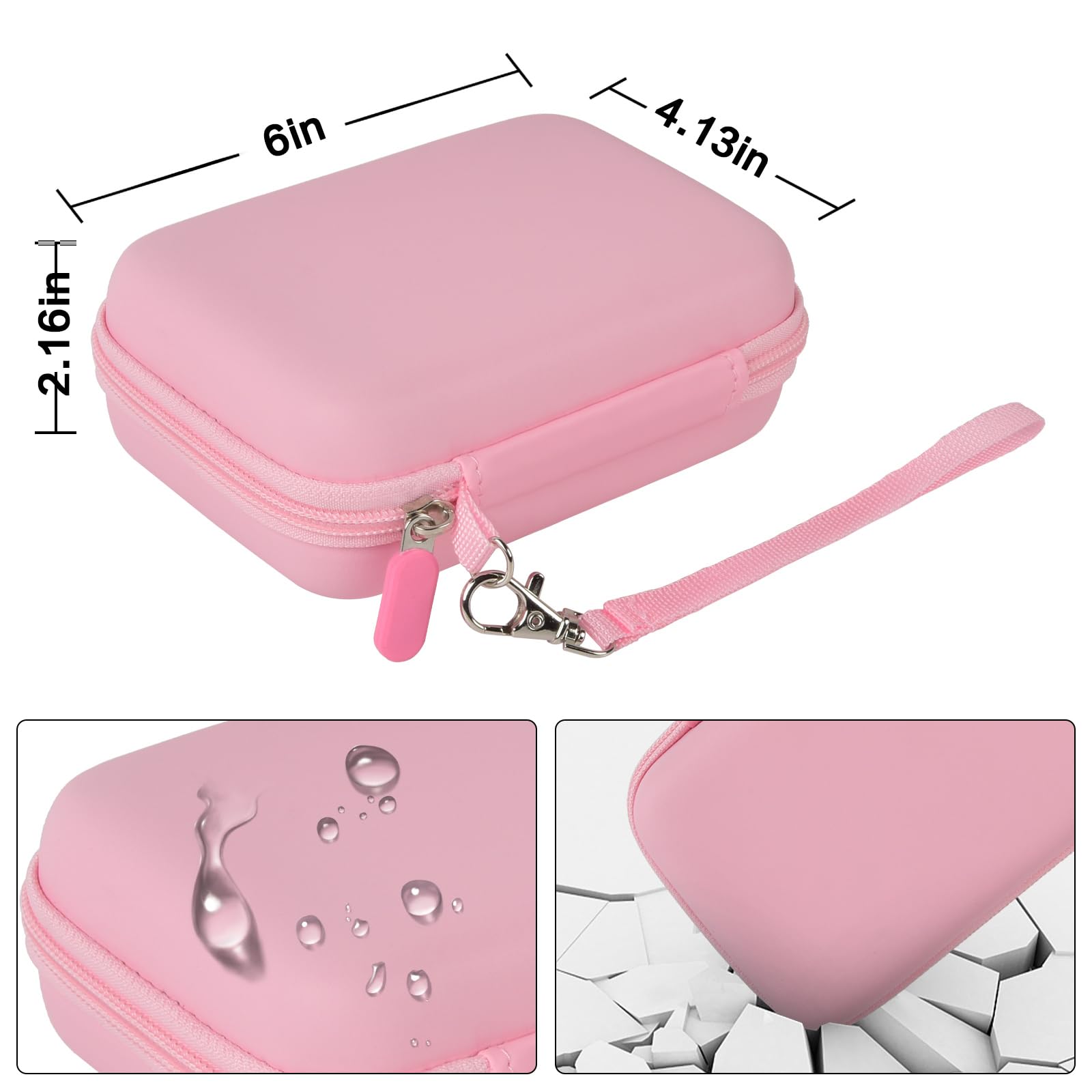Compatible Case for Nelko P21, Phomemo D30 D35, JADENS D11 & SUPVAN Mini Label Maker - Label Maker Storage Organizer for Tapes & Accessories (Pink) - Perfect for Home, Office & Craft Organization
