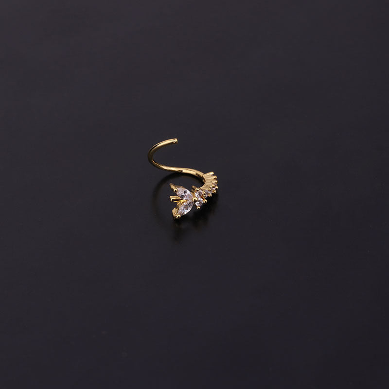 18K Gold Cartilage Hoop Septum Nose Ring - Dainty Nose Hoop Jewelry for Women | HSPJ234 | Perfect for Everyday Wear, Parties & Special Occasions