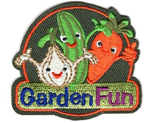 GARDEN FUN Iron On Patch Set - Colorful Flowers & Vegetables DIY Embroidery Patches for Jackets, Hats, Bags - Perfect for Gardening Enthusiasts & Outdoor Activities