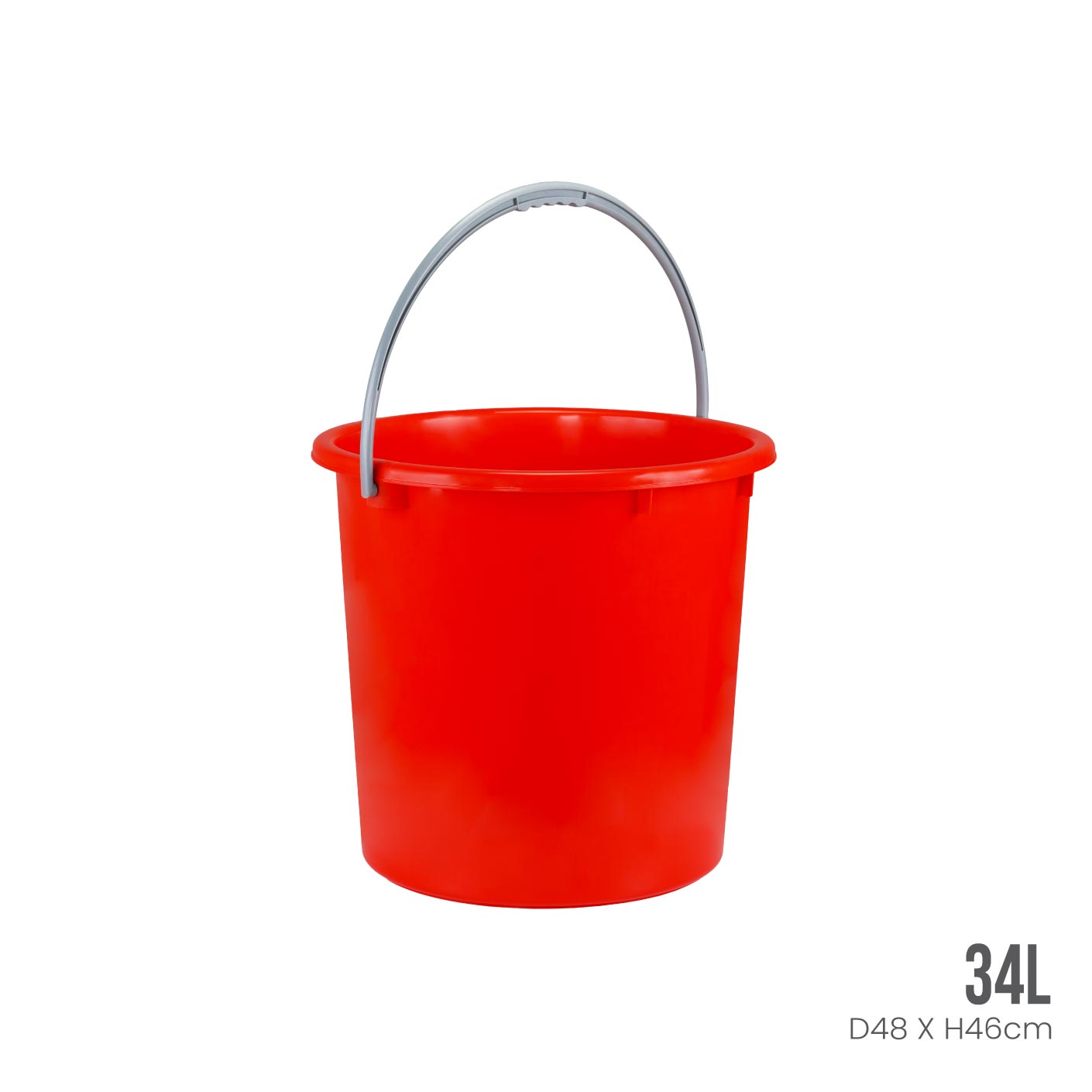 12 Gallon Pail (9009) - Heavy-Duty Plastic Bucket for Storage, Construction, and Industrial Use