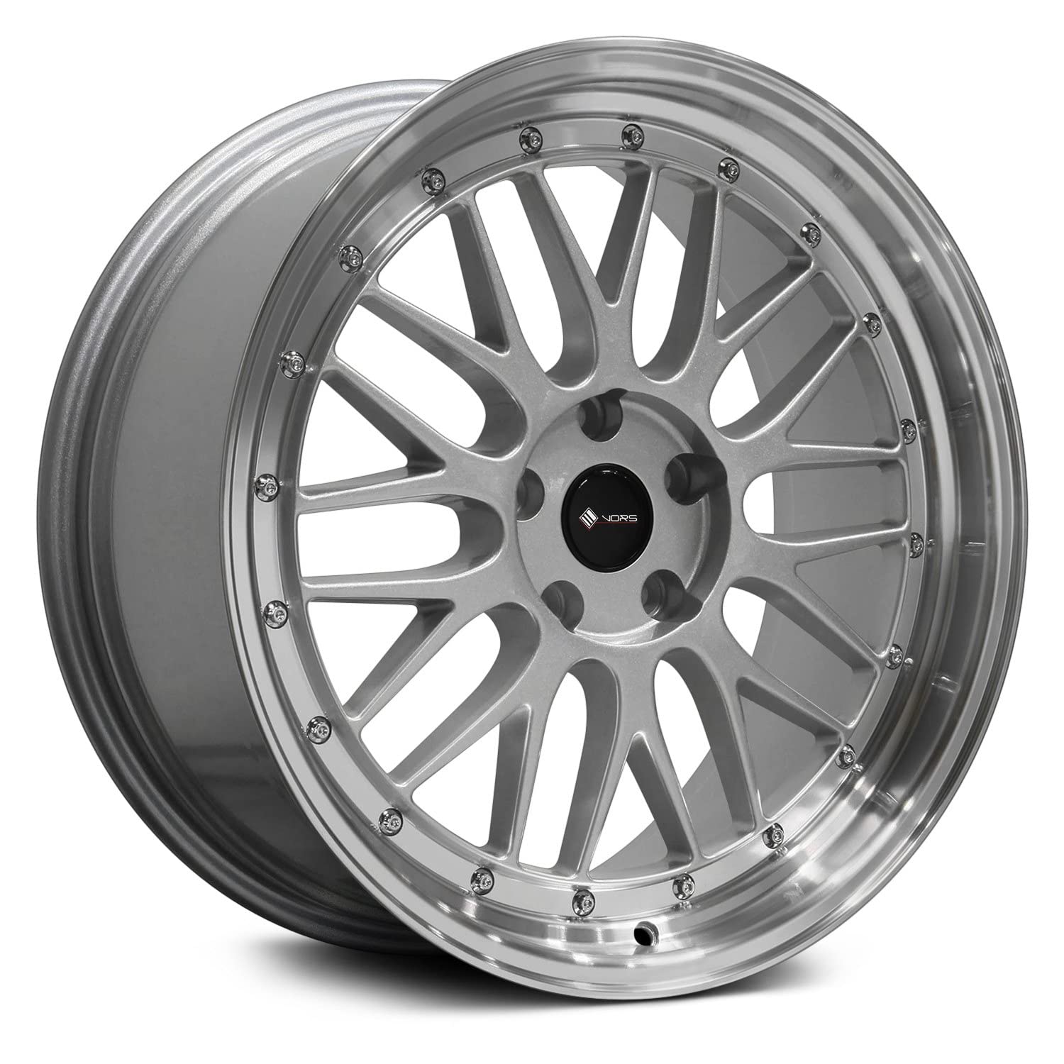 Vors VR8 18x9 5x114.3 +35 Offset Silver Alloy Wheel Rim 73.1mm Hub - Perfect for Honda Civic, Toyota Camry & Aftermarket Car Upgrades