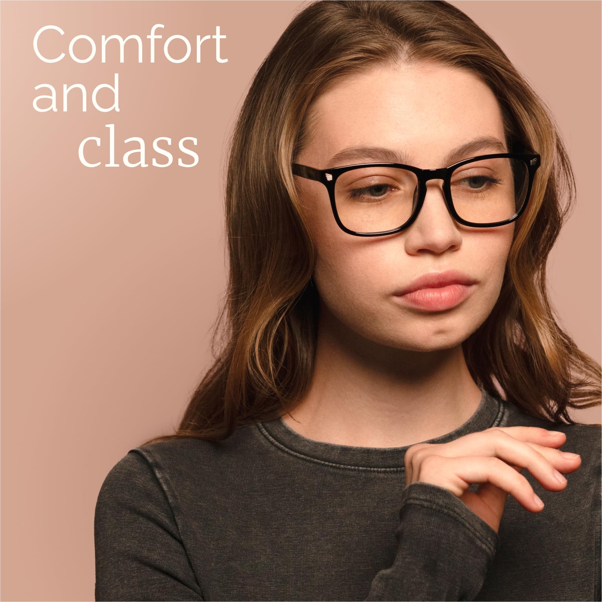 CCVOO Blue Light Blocking Reading Glasses for Women & Men - Anti-Eyestrain Computer Glasses with UV Protection - Perfect for Office Work, Gaming & Screen Time