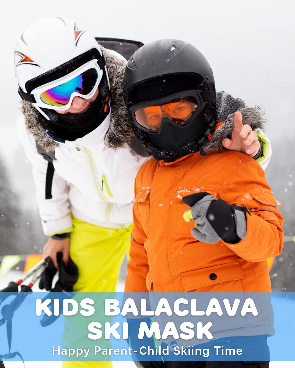Kids Fleece Balaclava Ski Mask - Winter Helmet Liner for Boys & Girls - Cold Weather Face Cover for Skiing, Snowboarding & Outdoor Activities