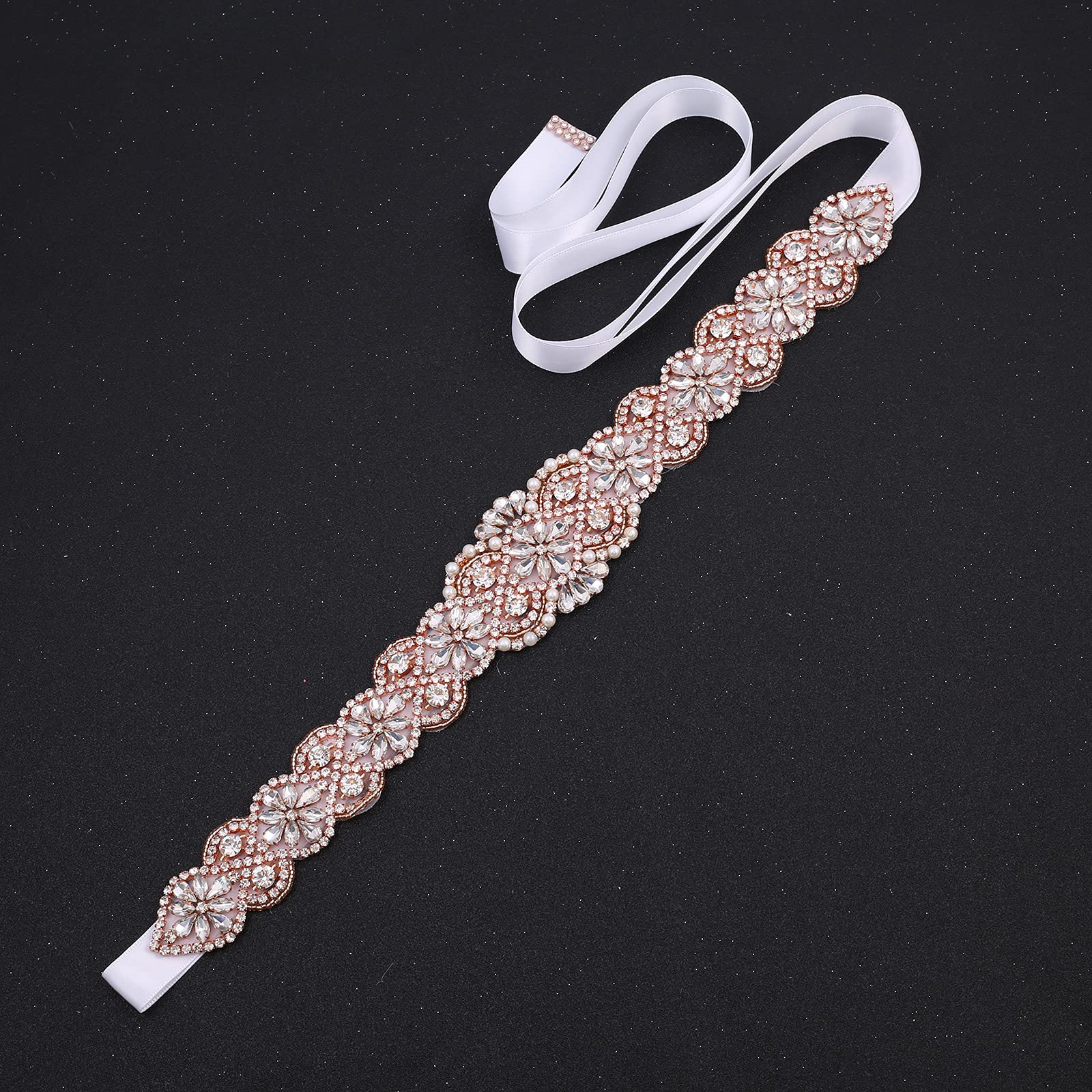 Sparkling Rhinestone Wedding Belt for Bride & Bridesmaids - Elegant Crystal Sash for Wedding Dresses | Perfect for Bridal Showers, Ceremonies & Special Occasions