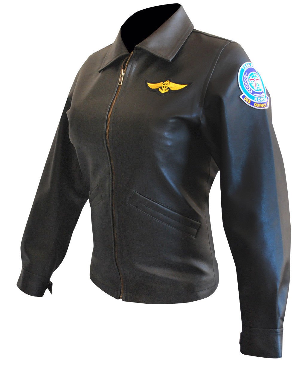SpazeUp Women's Lambskin Leather Jacket - Genuine Black Leather Jacket Inspired by Kelly McGillis' Top Gun Style | Perfect for Biker Fashion, Casual Outfits & Night Out Looks